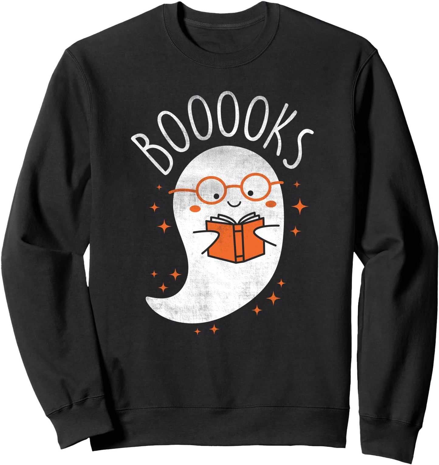 Cute Ghost Book Reading Halloween Teacher Top Sweatshirt