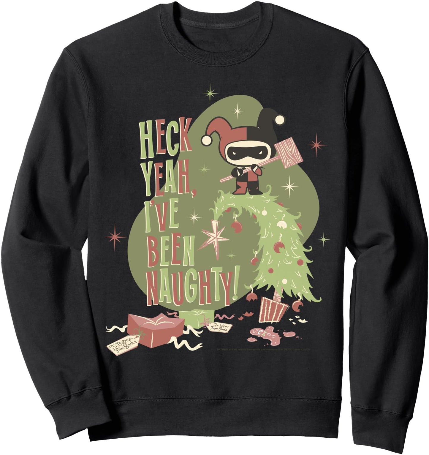 DC Comics Harley Quinn Heck Yeah I've Been Naughty Christmas Sweatshirt