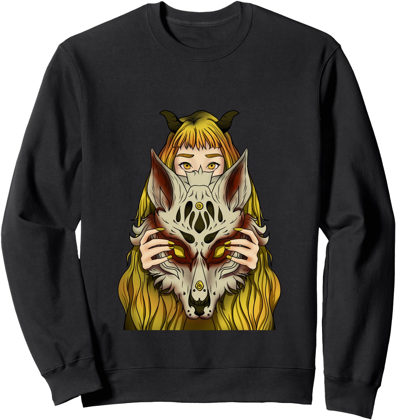 Oni Girl Demon Japanese Anime Girl Sweatshirt