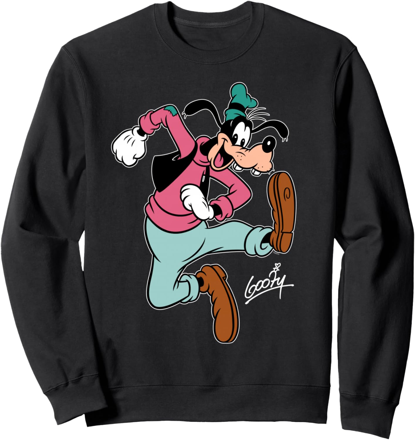 Disney Goofy Retro Character Silly Pose Trip Matching Sweatshirt
