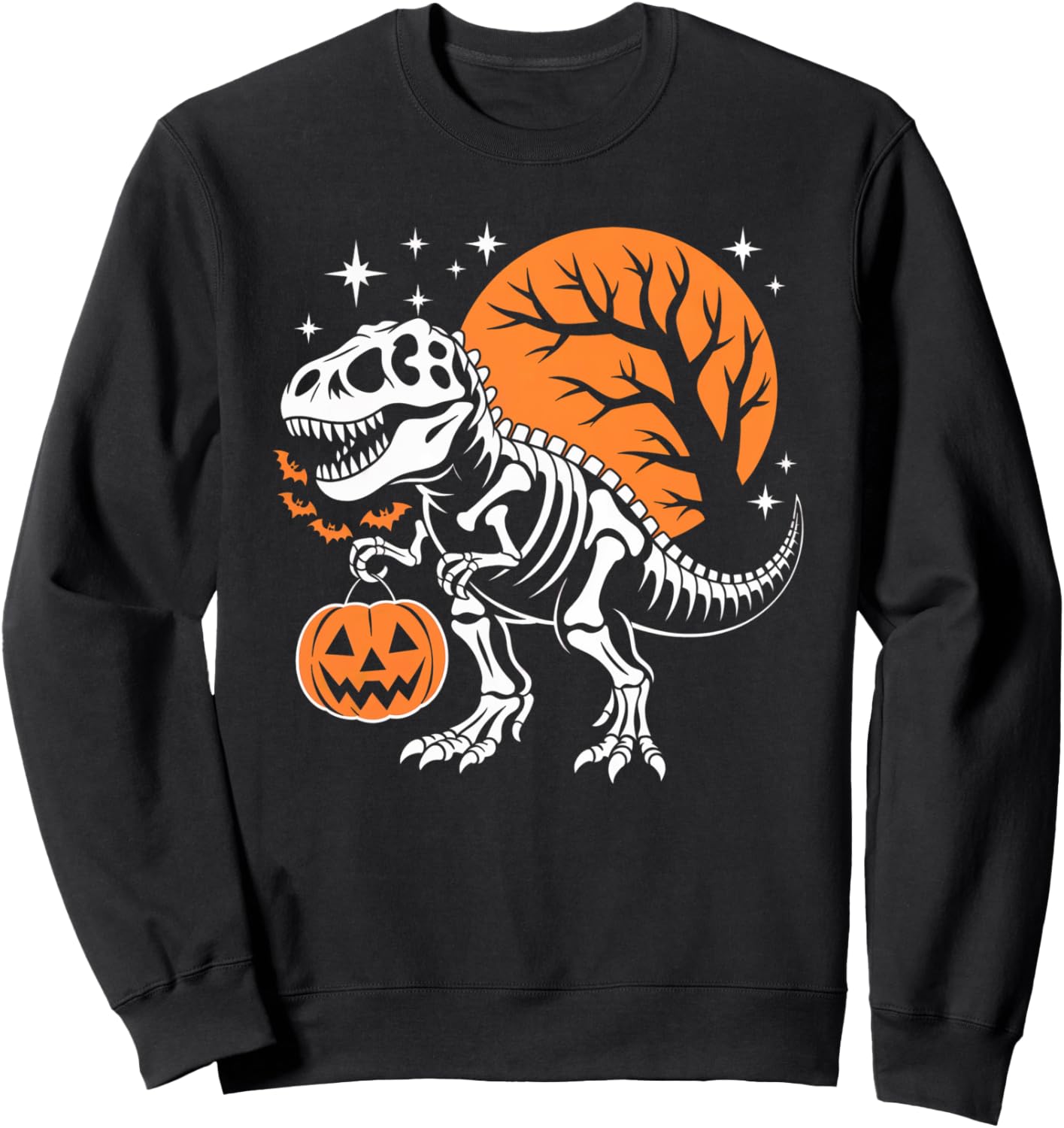 T-Rex Skeleton Halloween Dinosaur Dino Costume Adult Kids Sweatshirt