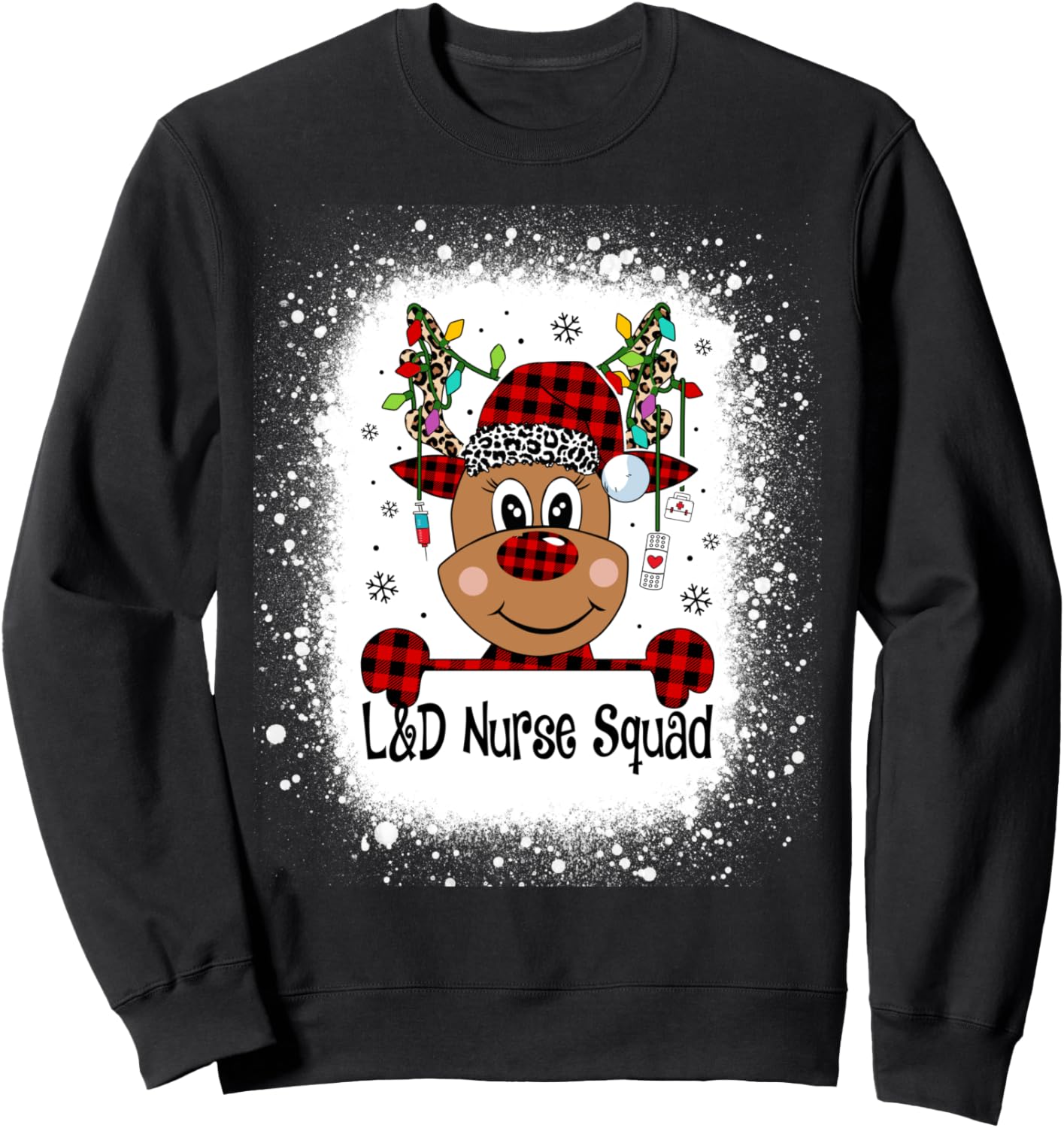 Labor & Delivery Nurse Squad Reindeer Nurse Christmas Sweatshirt