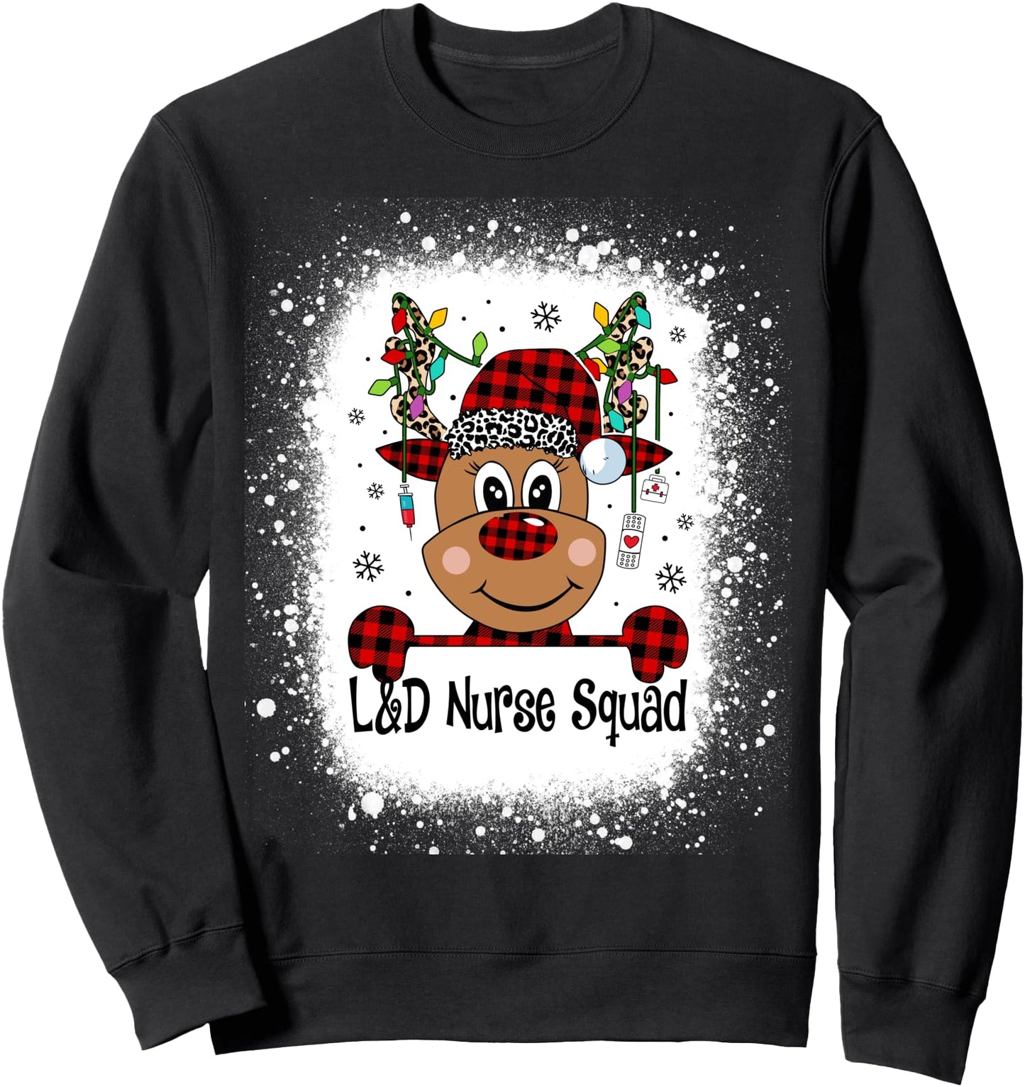 Labor & Delivery Nurse Squad Reindeer Nurse Christmas Sweatshirt