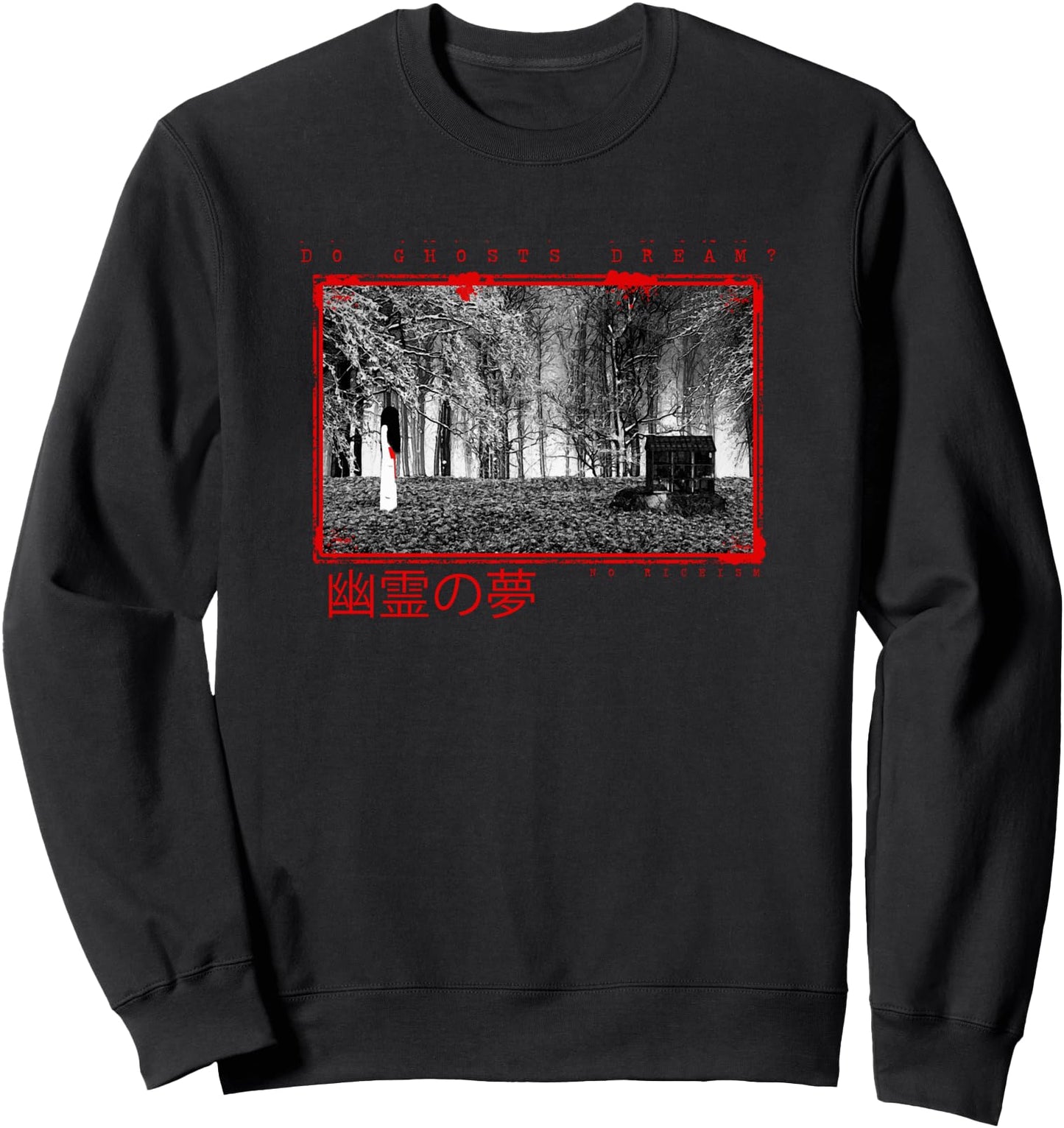 Halloween Japanese Ghost No Riceism Design Sweatshirt