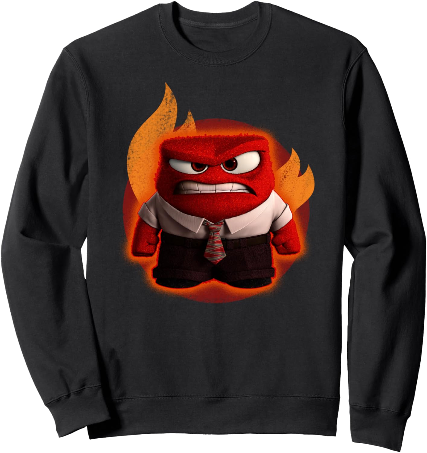 Disney Pixar Inside Out Anger Full Body Flaming Shot Sweatshirt