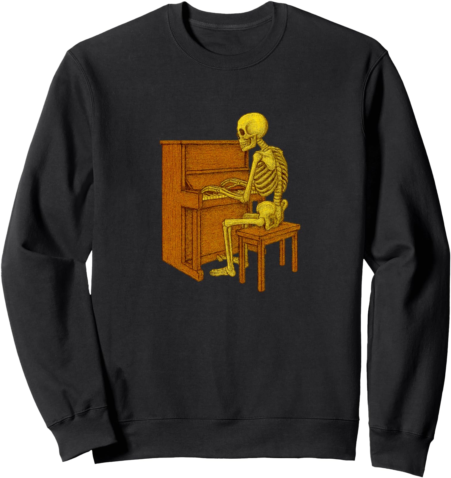 Skeleton Playing Piano - Pianist Musician Orchestra Sweatshirt
