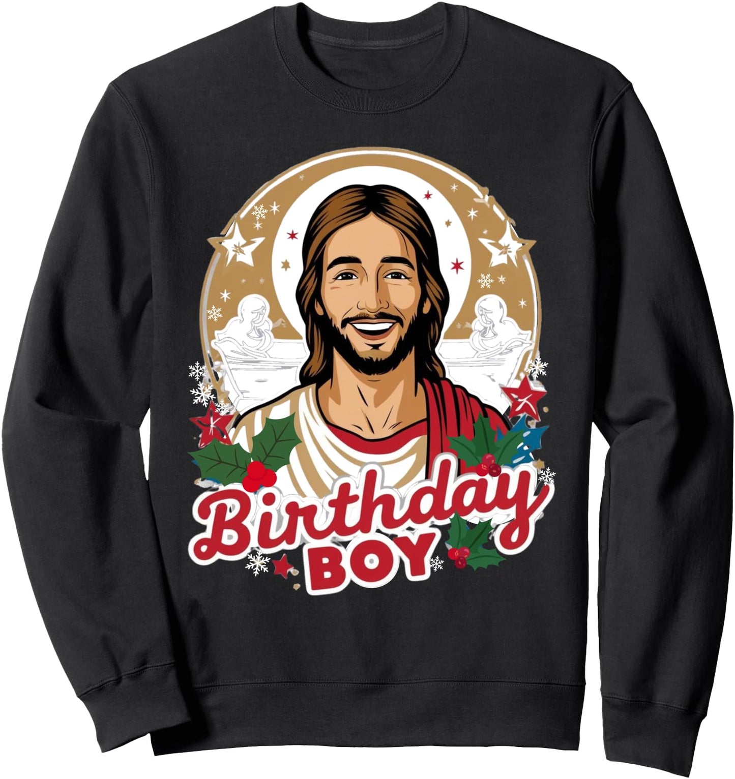 Funny Jesus Birthday Boy Christmas Xmas Holiday Ugly Sweater Sweatshirt