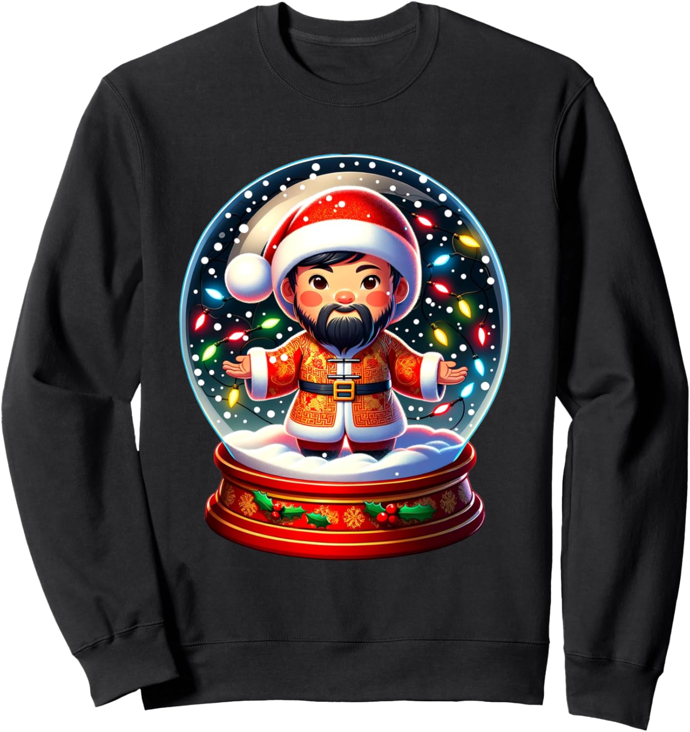 Asian Santa Claus Family Matching Anime Christmas pajamas Sweatshirt