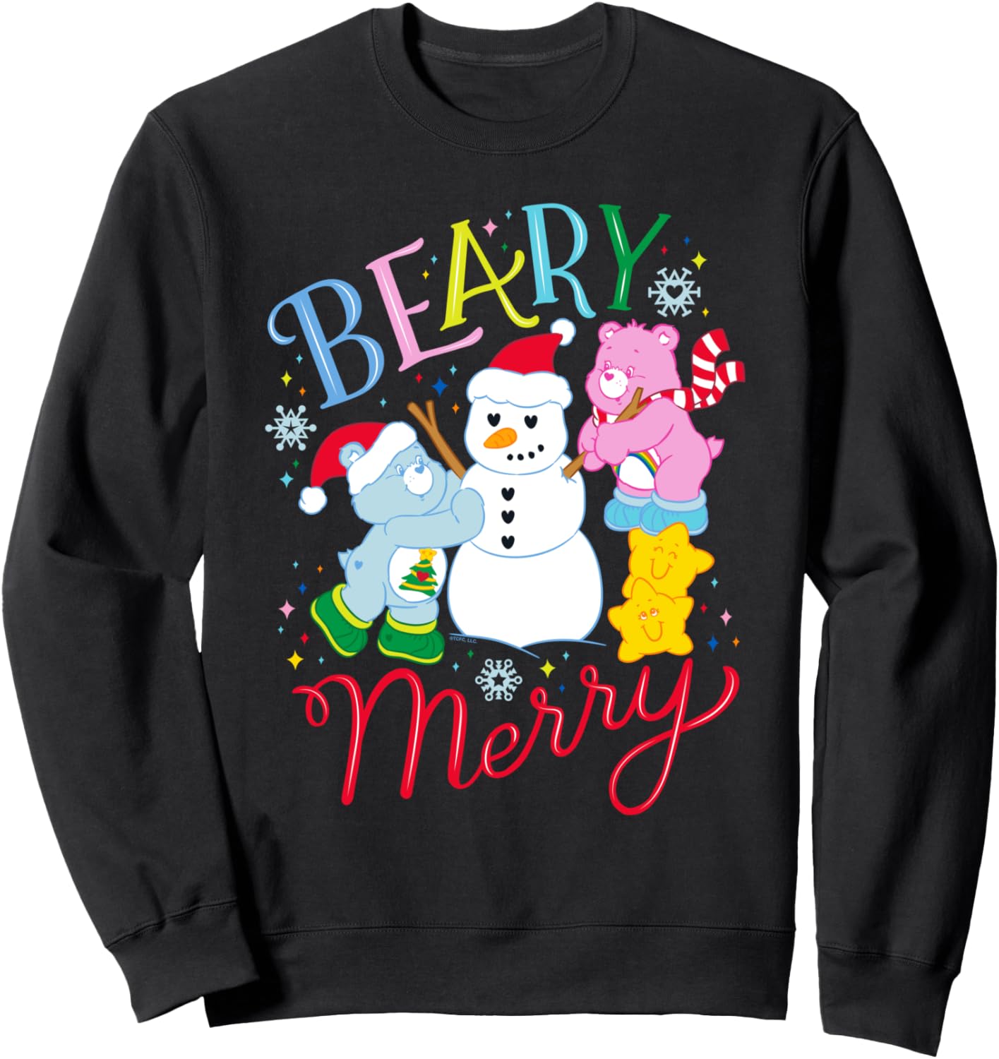 Care Bears Beary Merry With Cheer Bear And Christmas Wishes Sweatshirt