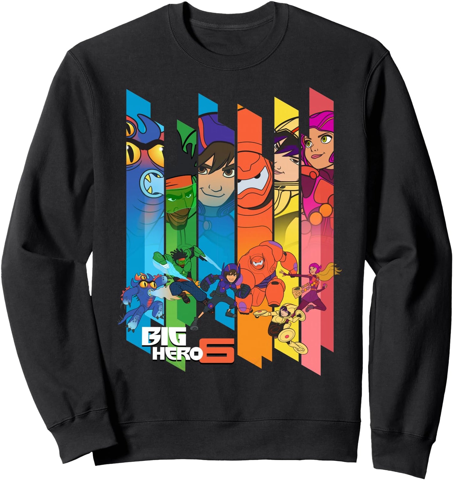 Disney Big Hero 6 Character Action Panel Portrait Sweatshirt