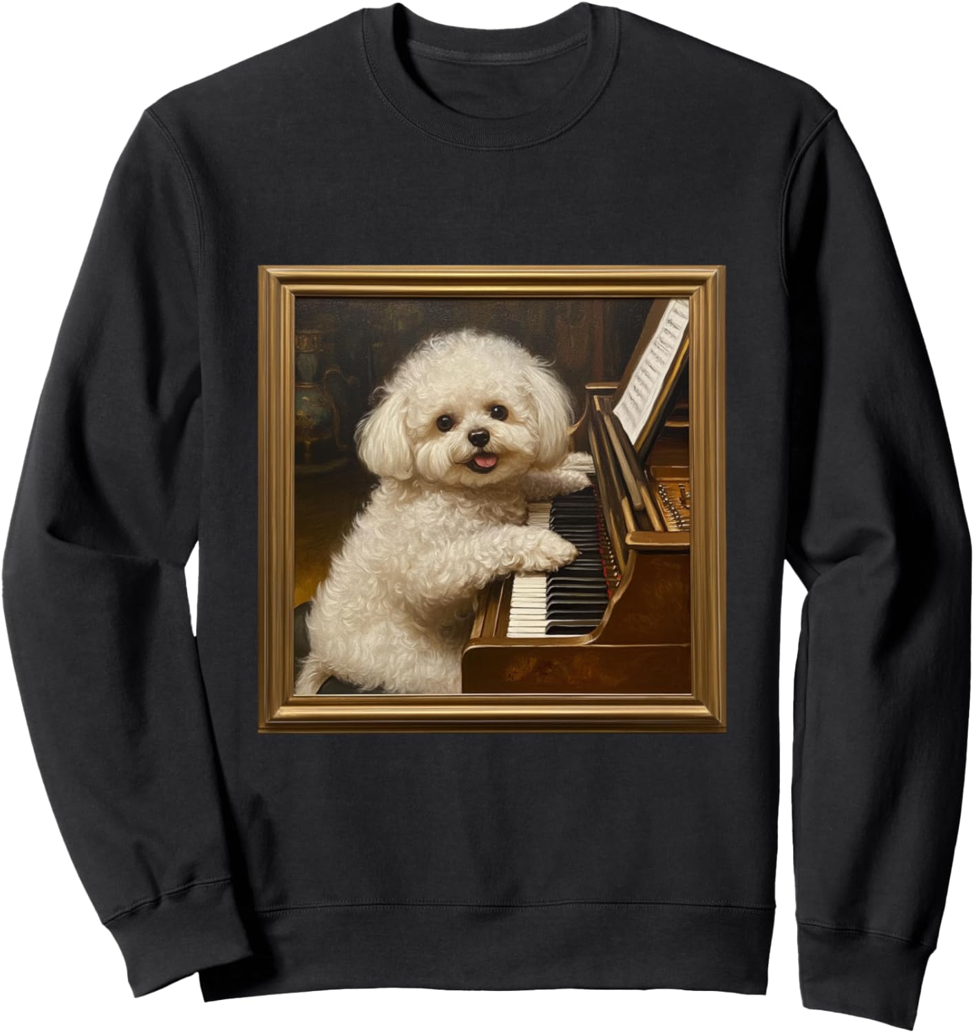 Bichon Frise Piano Sweatshirt
