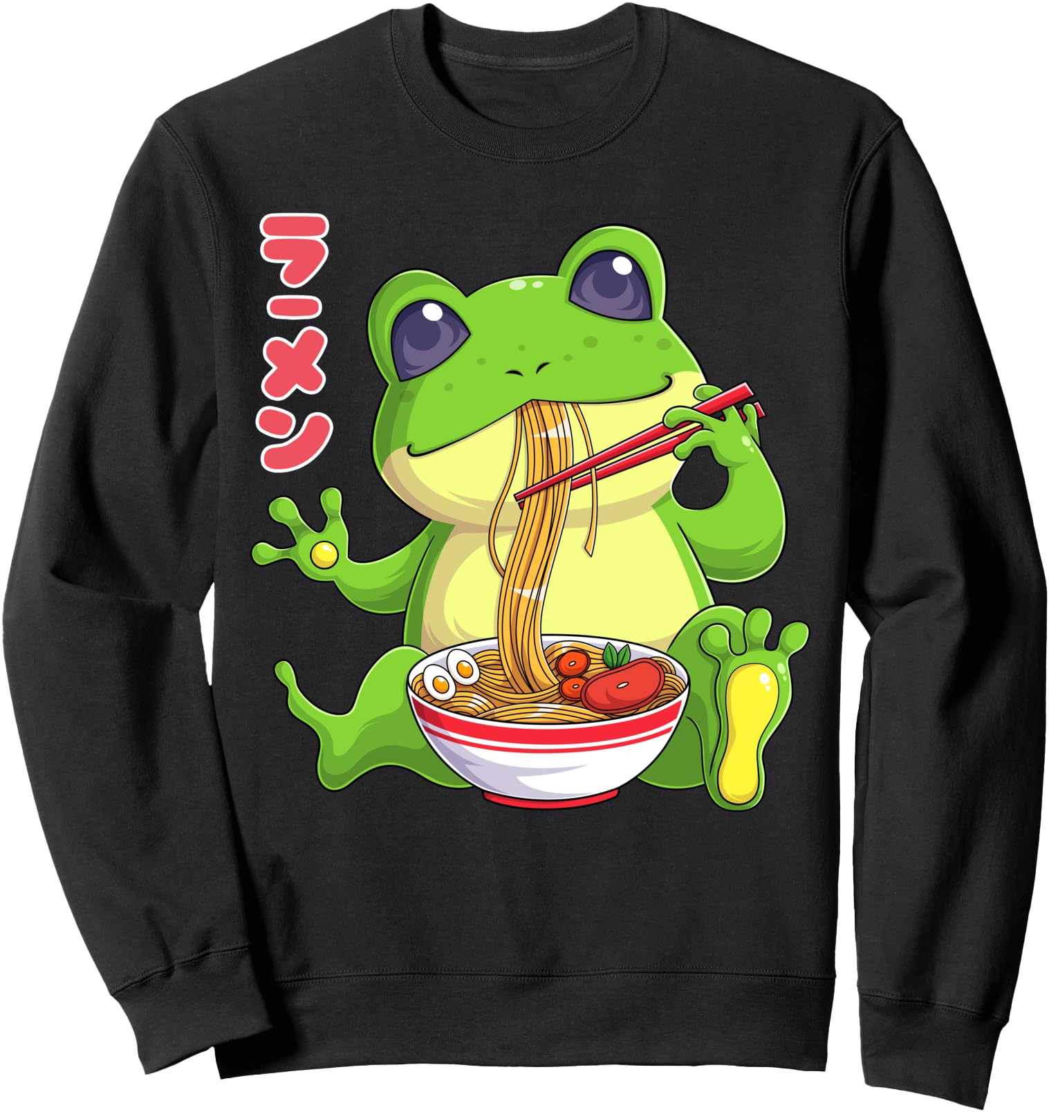 Kawaii Frog Ramen Noodles Japanese Anime Noodle Soup Sweatshirt