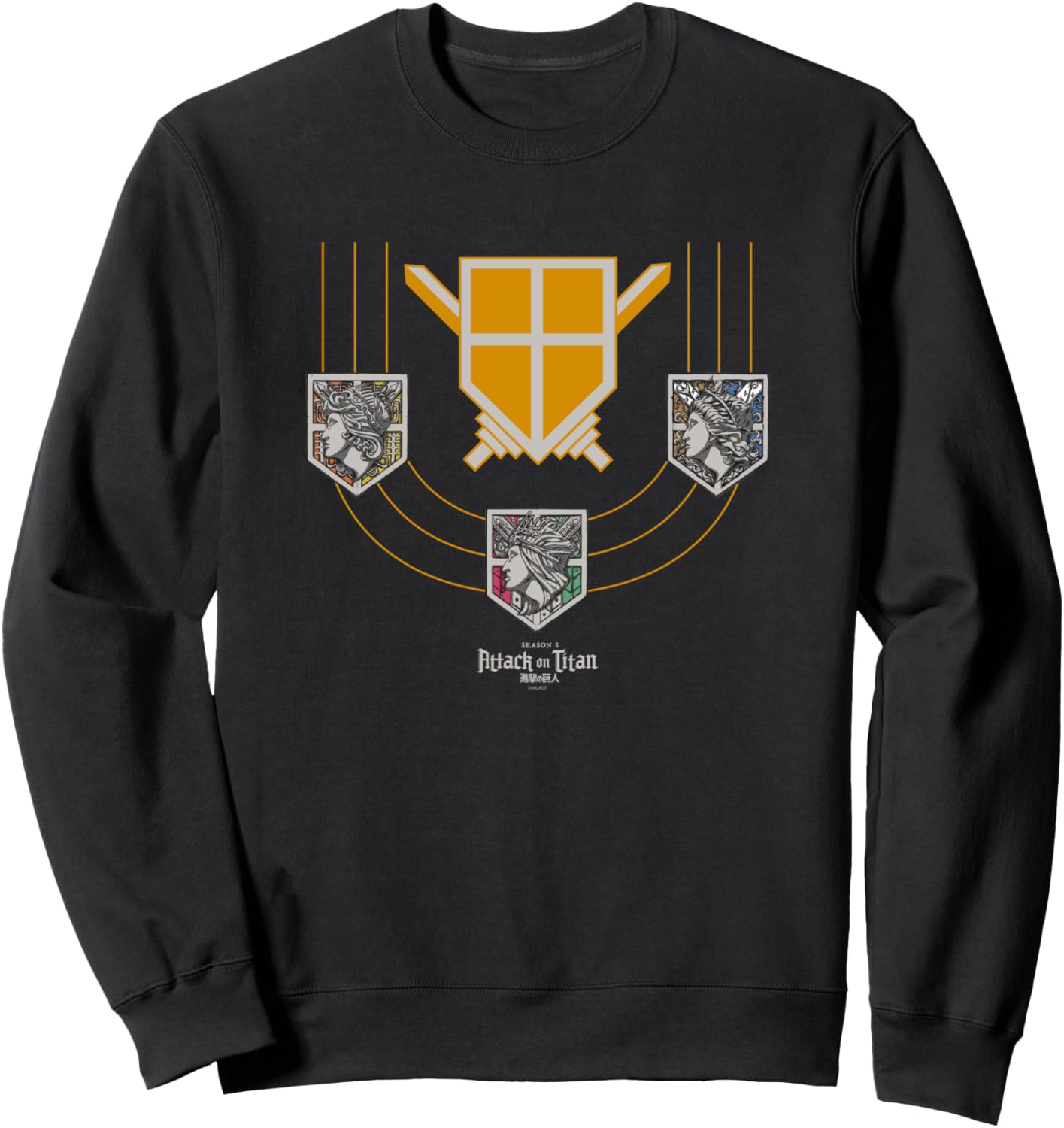 Attack on Titan Season 3 Coronation Crests Anime Sweatshirt