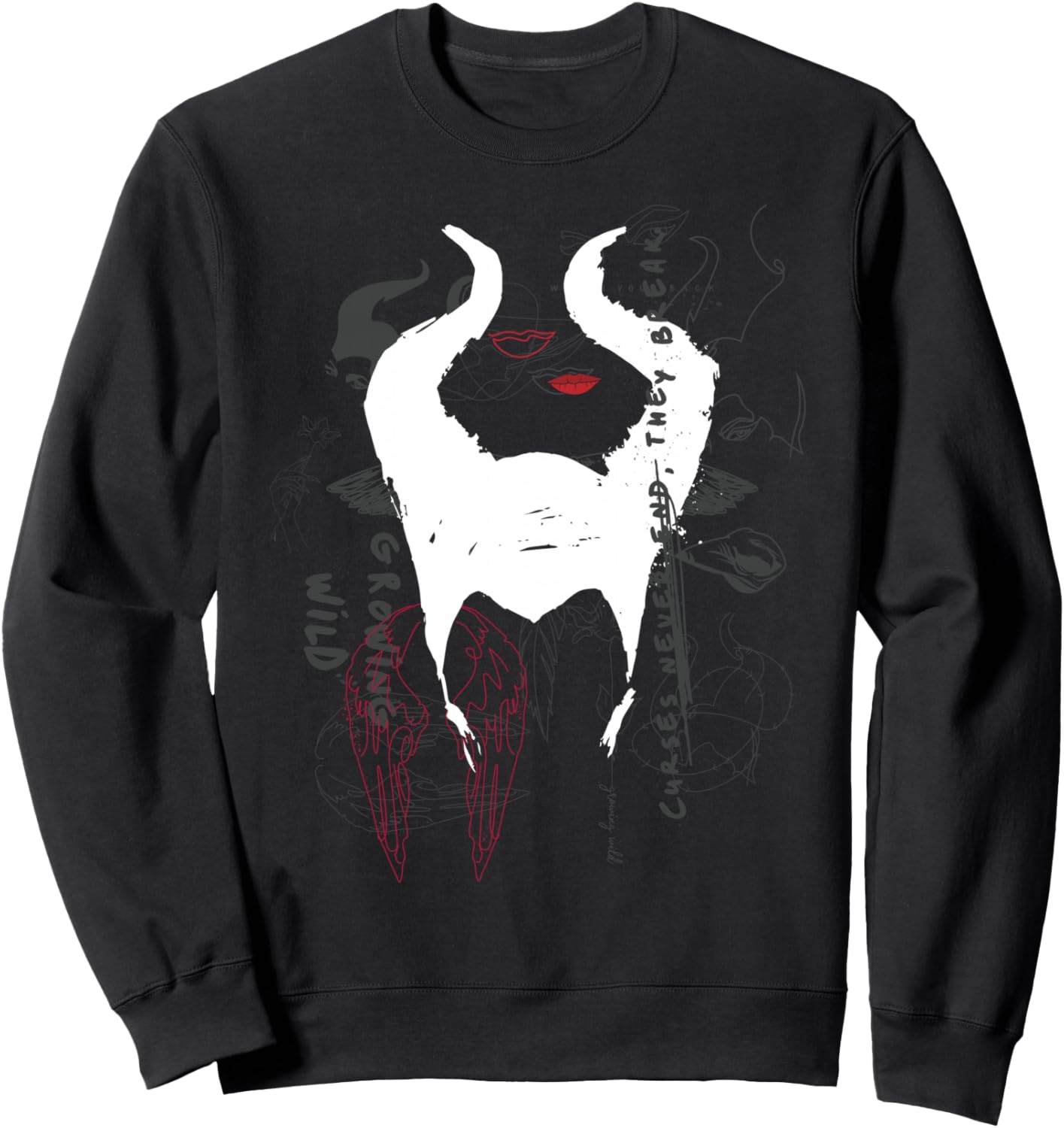 Disney Maleficent Mistress Of Evil Growing Wild Collage Sweatshirt