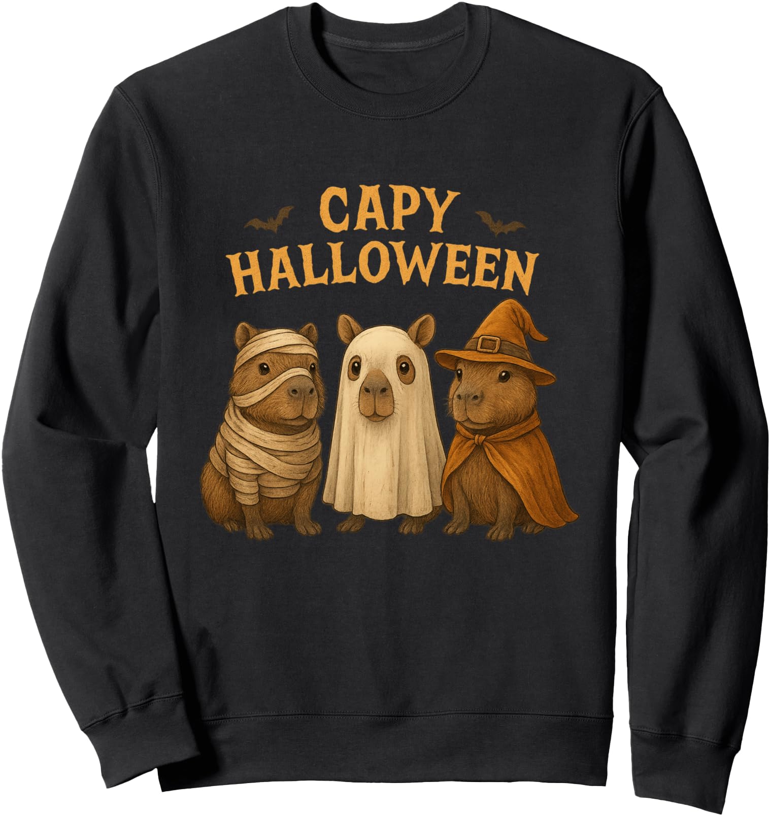 Capy Halloween Boys Girls Cute Capybara Halloween Costume Sweatshirt