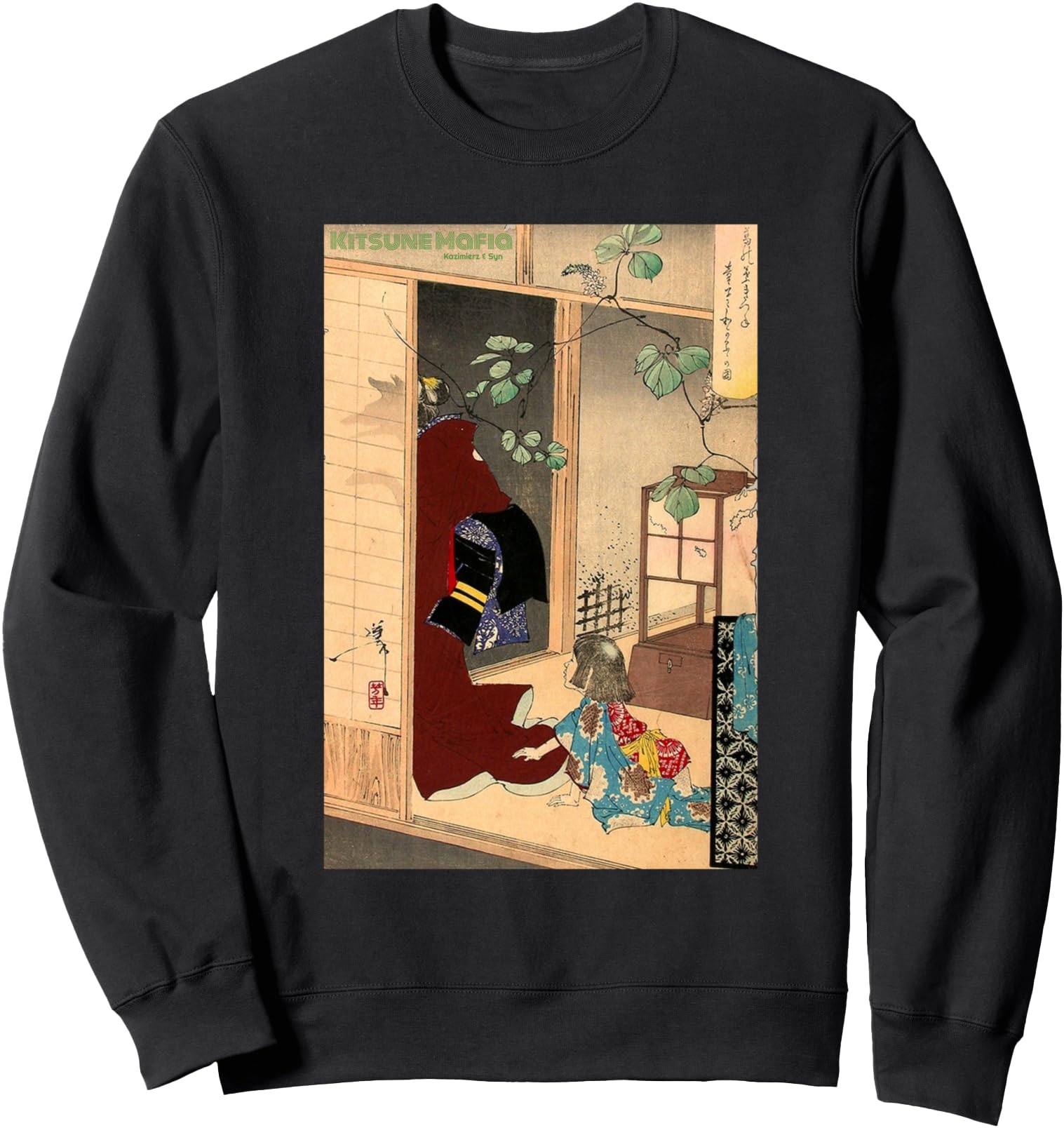 Kitsune Mafia, Anime Nine Tail Fox Spirit, Ukiyo-e Japanese Sweatshirt