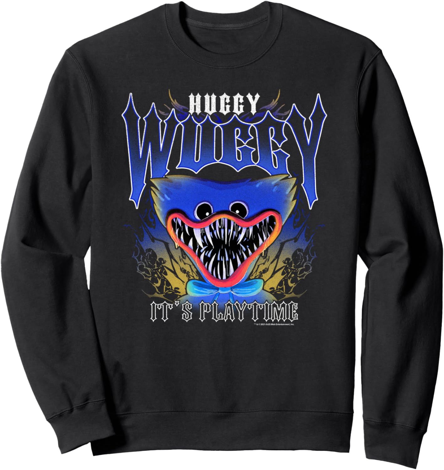 Poppy Playtime Huggy Wuggy It's Play Time Distressed Poster Sweatshirt