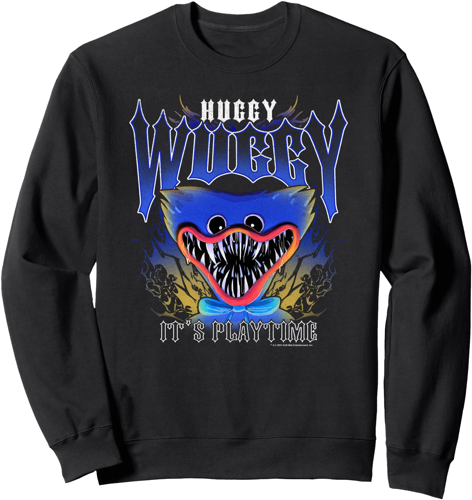 Poppy Playtime Huggy Wuggy It's Play Time Distressed Poster Sweatshirt