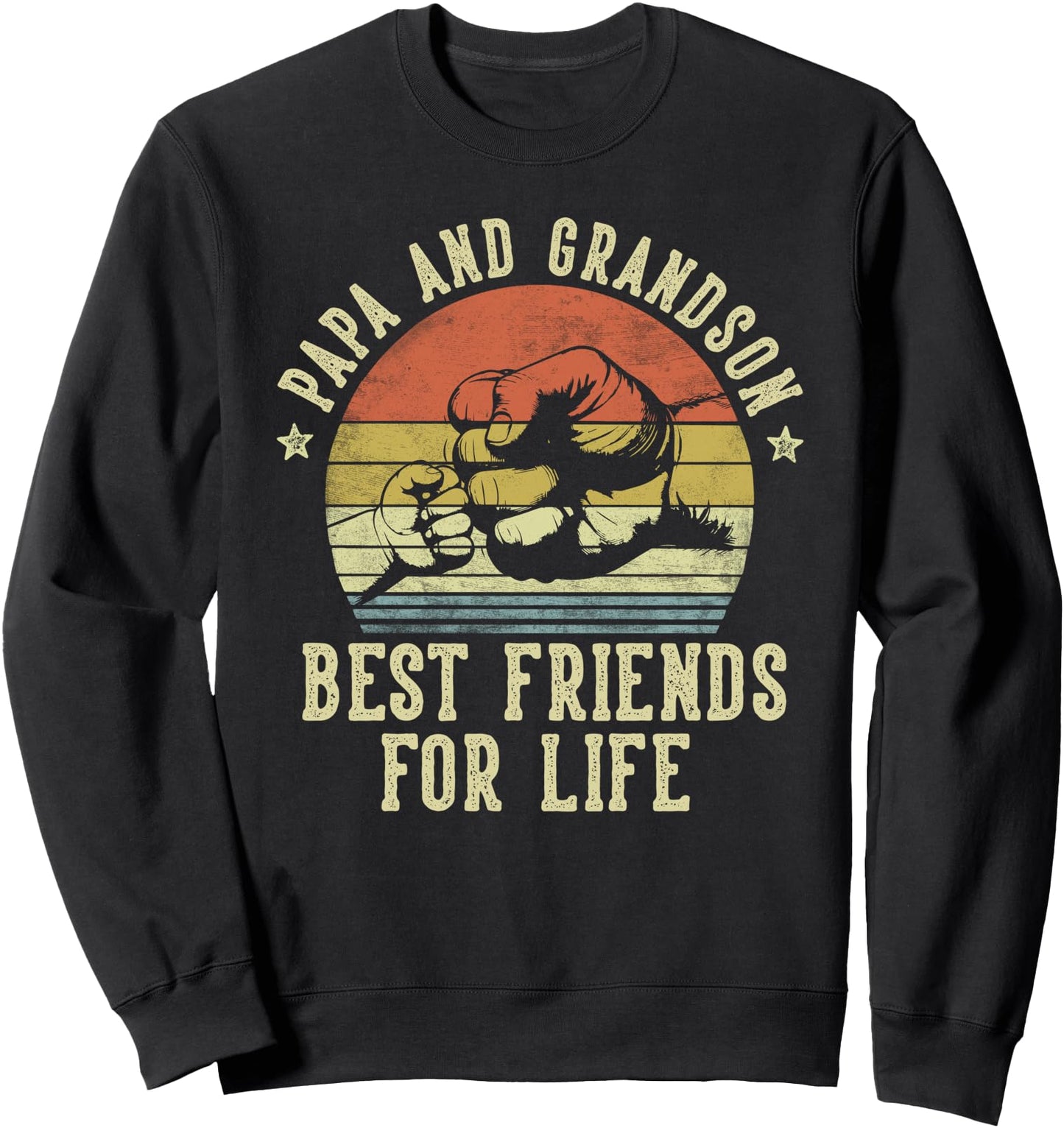 Papa and Grandson Best Friends for Life Funny Papa Sweatshirt
