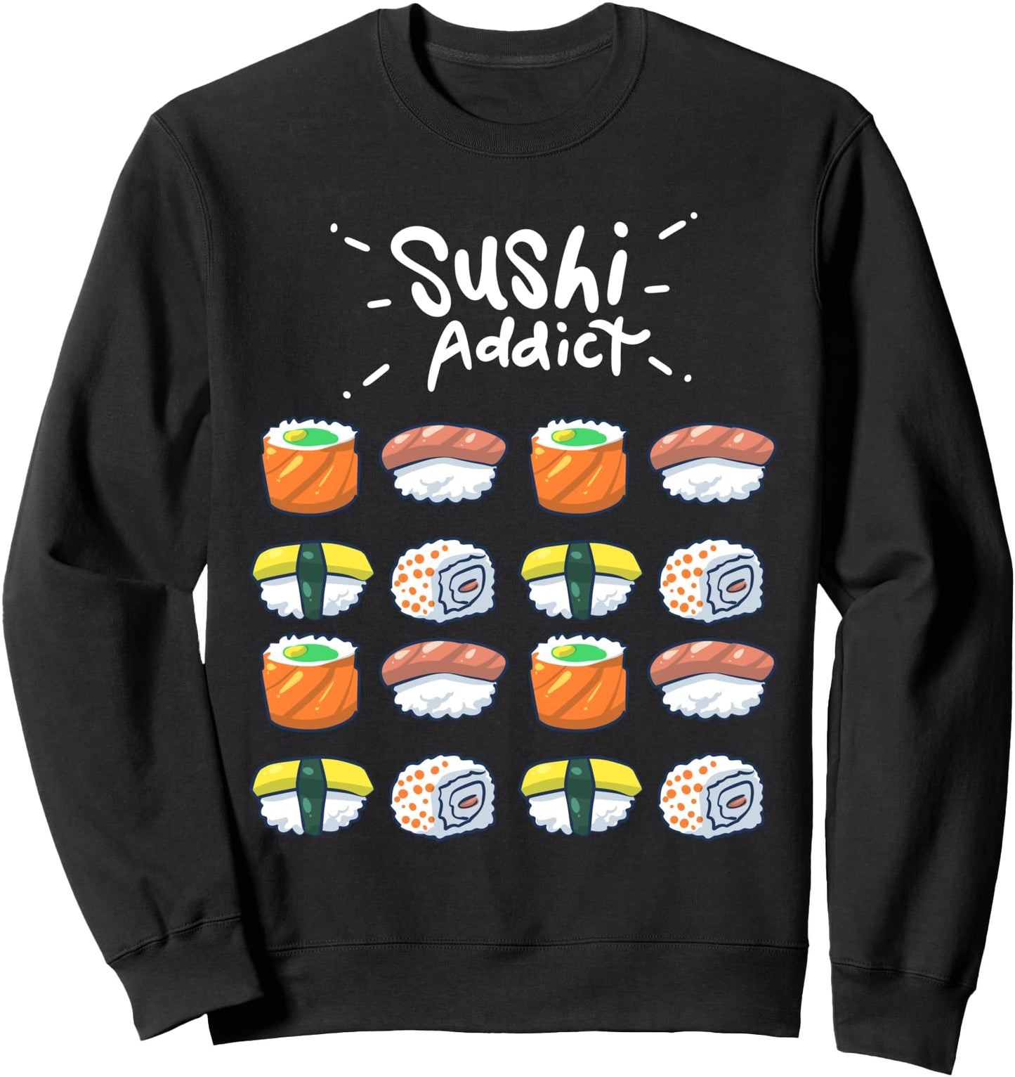 Funny Sushi Anime Kawaii Set Japanese Food Lover Sweatshirt