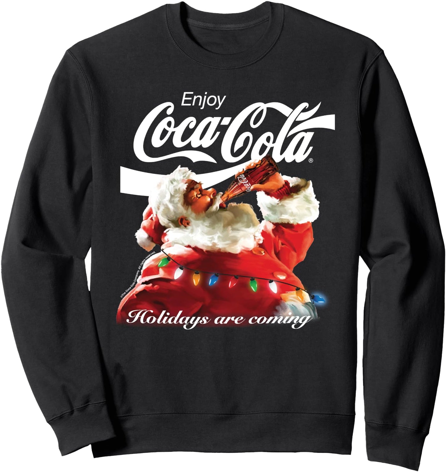 Coca Cola Holidays Are Coming Lights Sweatshirt