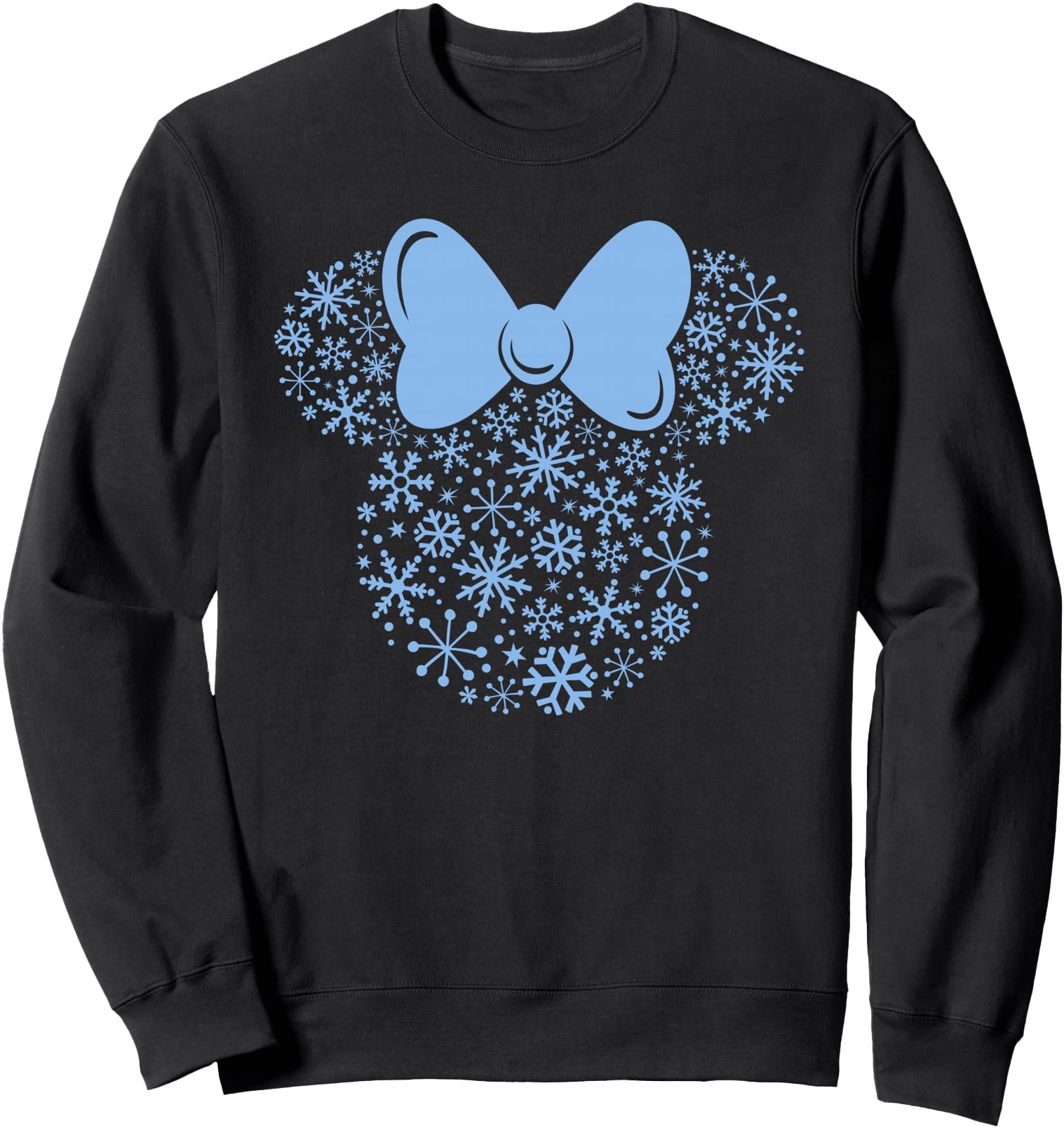 Disney Minnie Mouse Blue Snowflakes Icon Holiday Sweatshirt
