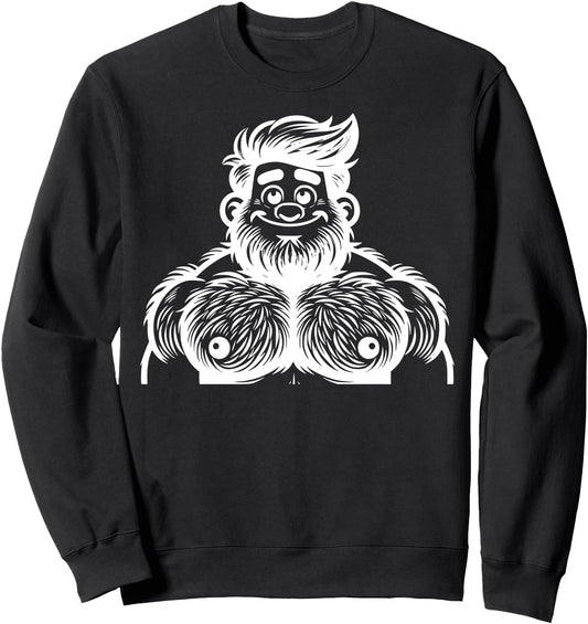 Cartoon Character Flexing Muscles For Children PNG Sweatshirt