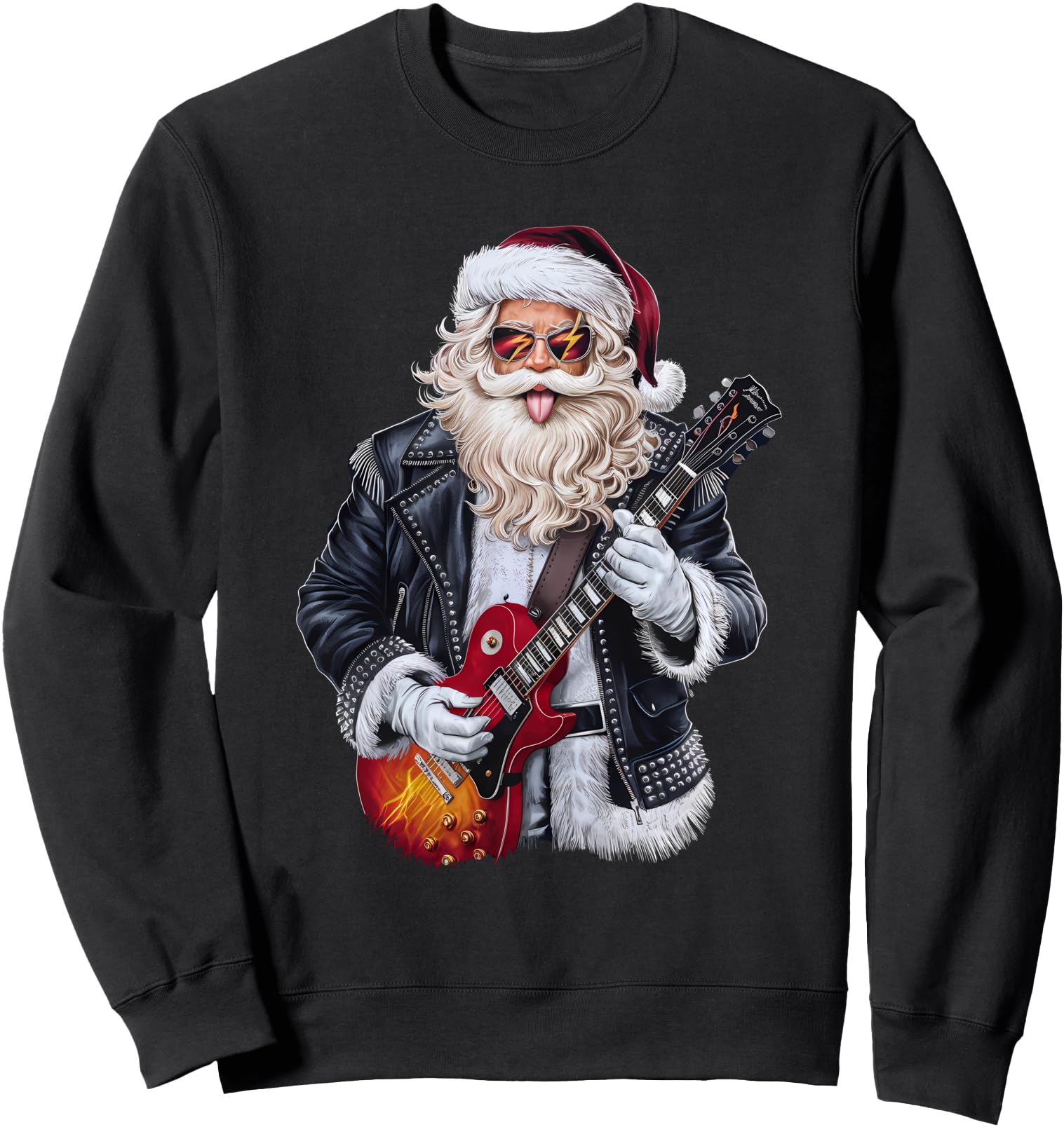Christmas Family Xmas Holiday Santa Navidad Guitar Music Sweatshirt