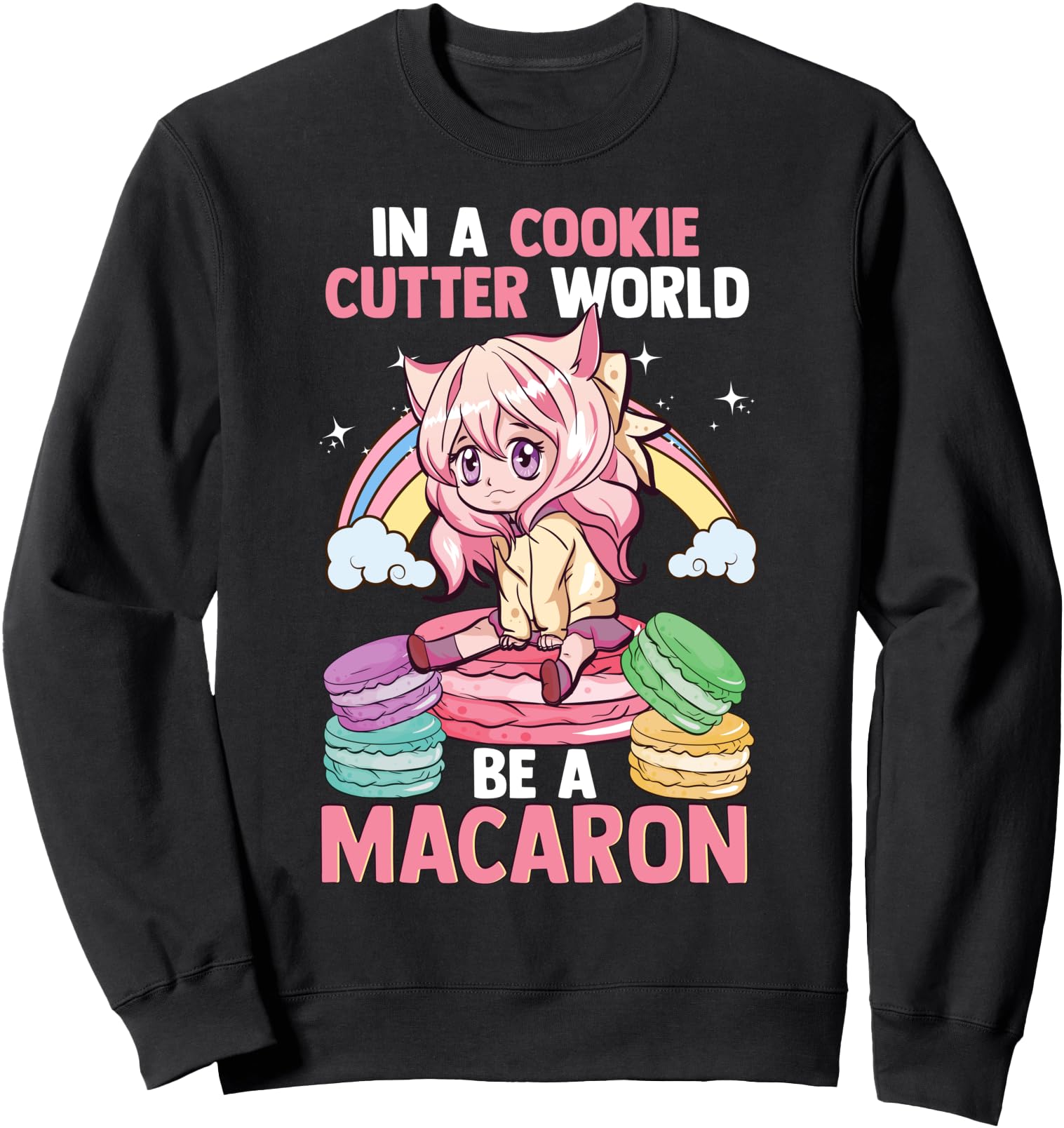 Macarons French Cookie Japanese Anime Kawaii Sweatshirt