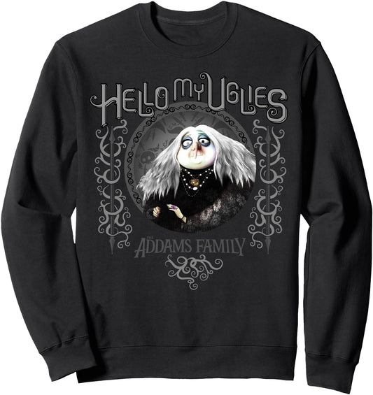 Addams Family Grandmama Hello My Uglies Portrait Sweatshirt