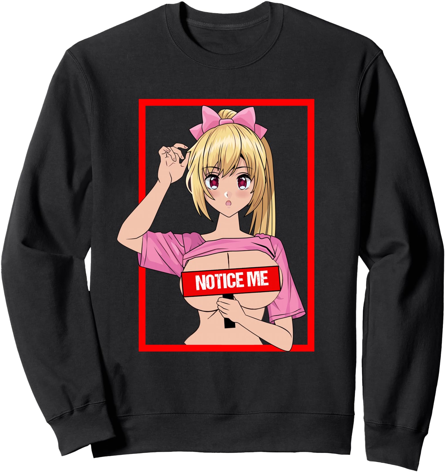 sexy big breasts cartoon girl me noticed japan anime Sweatshirt