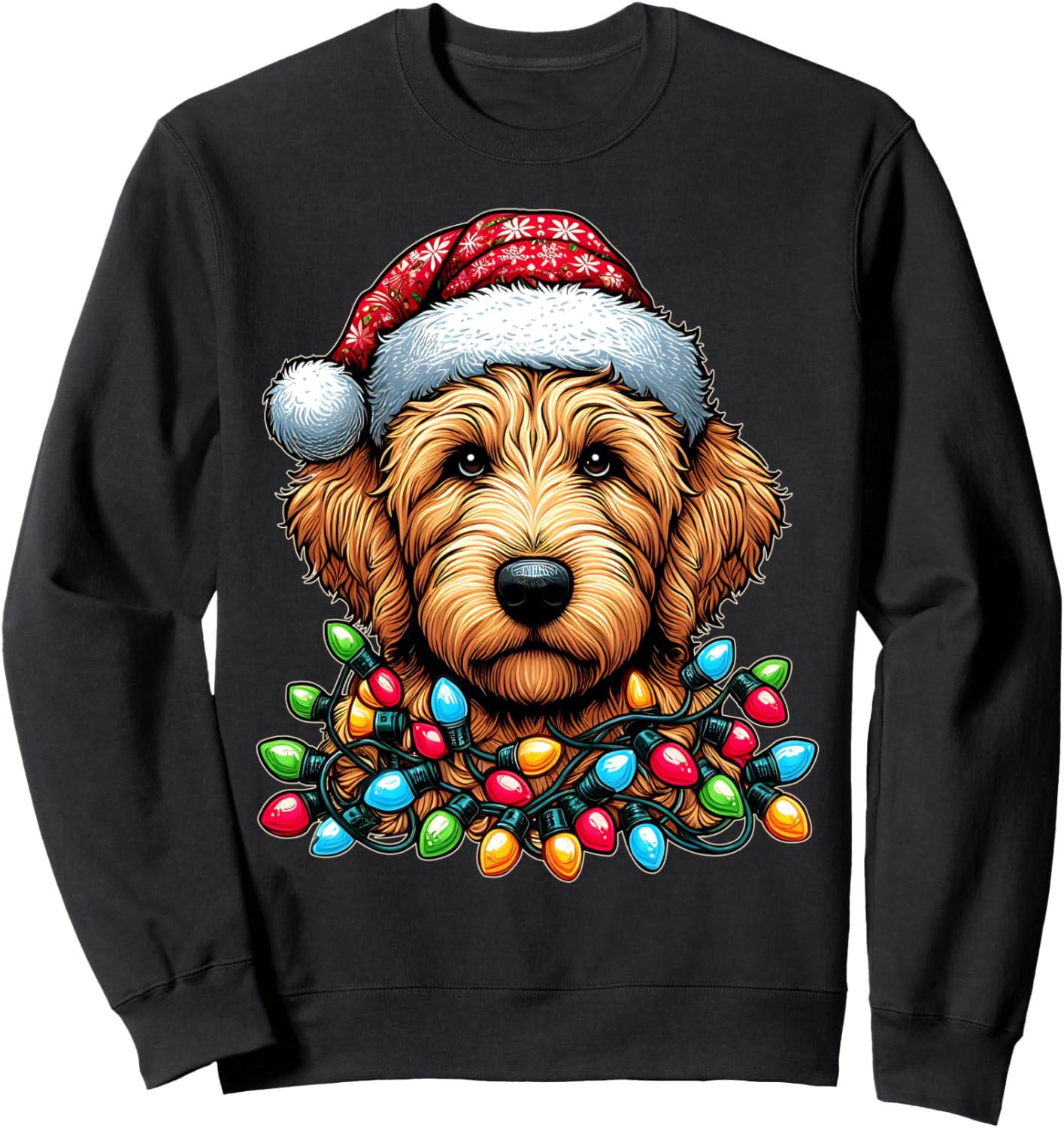 Golden Doodle Goldendoodle Christmas Hat Xmas Sweatshirt