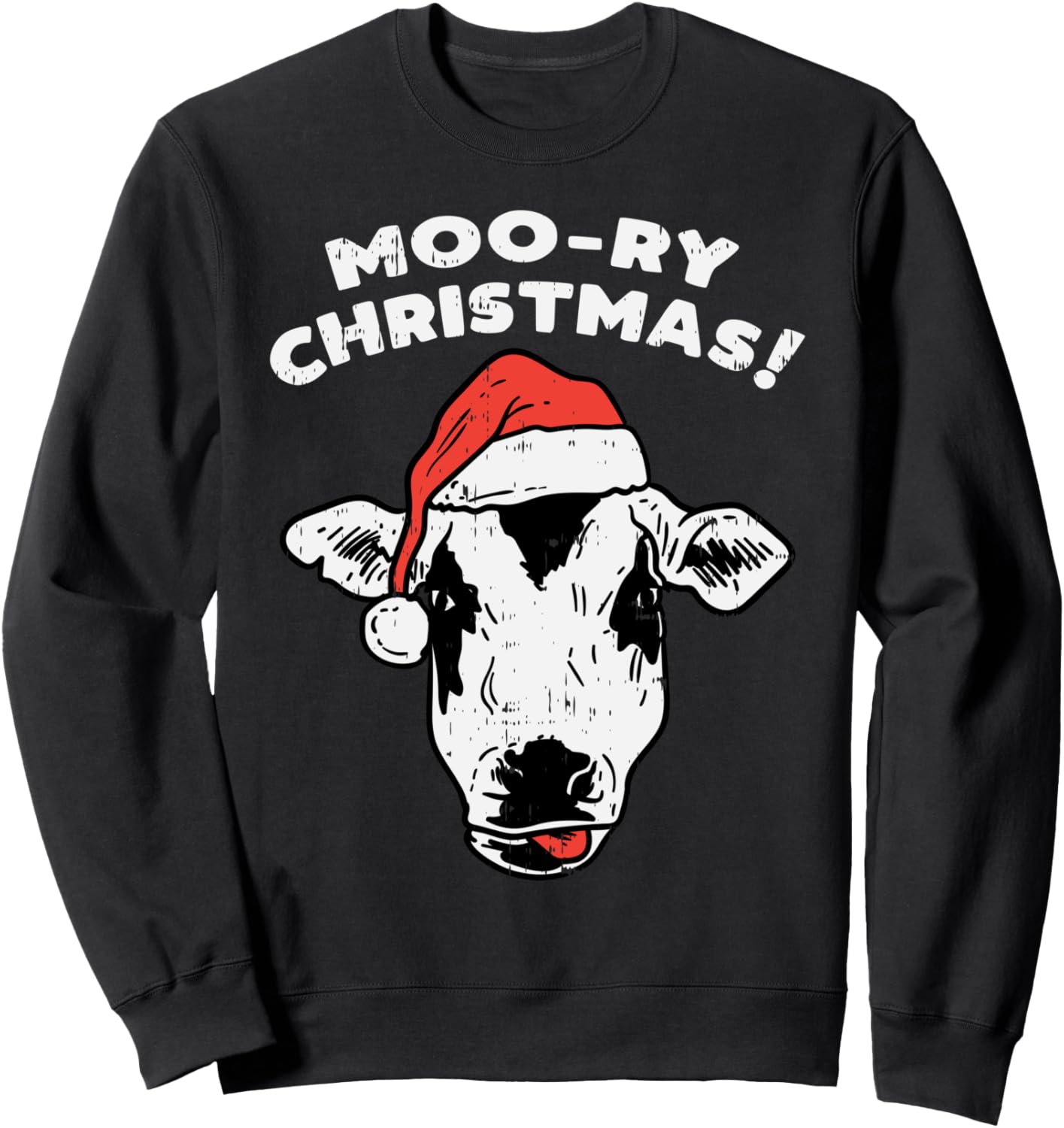 Moory Christmas Cow Moo Funny Farm Animal Xmas Farmer Gift Sweatshirt
