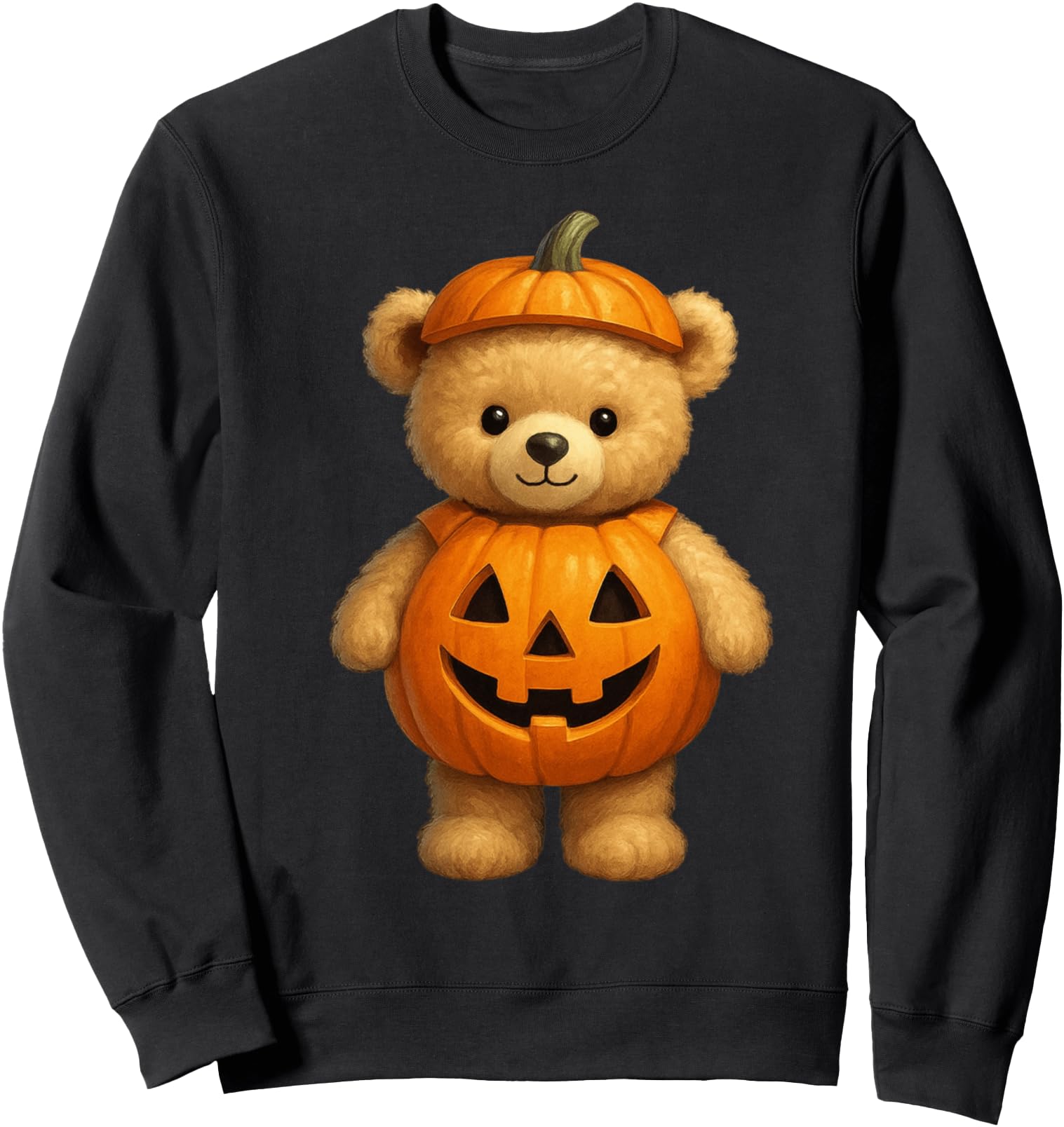 Cute Halloween Teddy Bear Pumpkin Costume Funny Sweatshirt