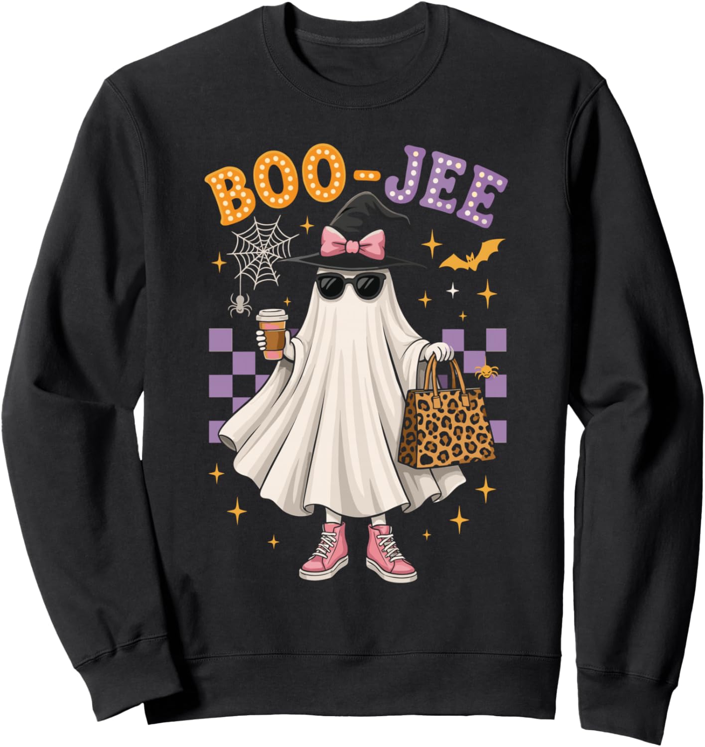 Boojee Halloween Shirt For Girl, Cute Ghost Spooky Season Sweatshirt