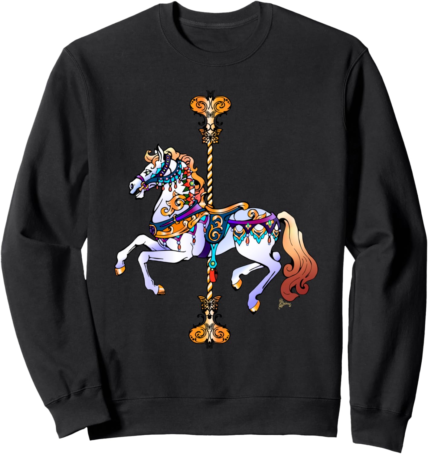 Carnival Carousel Horse Design Sweatshirt