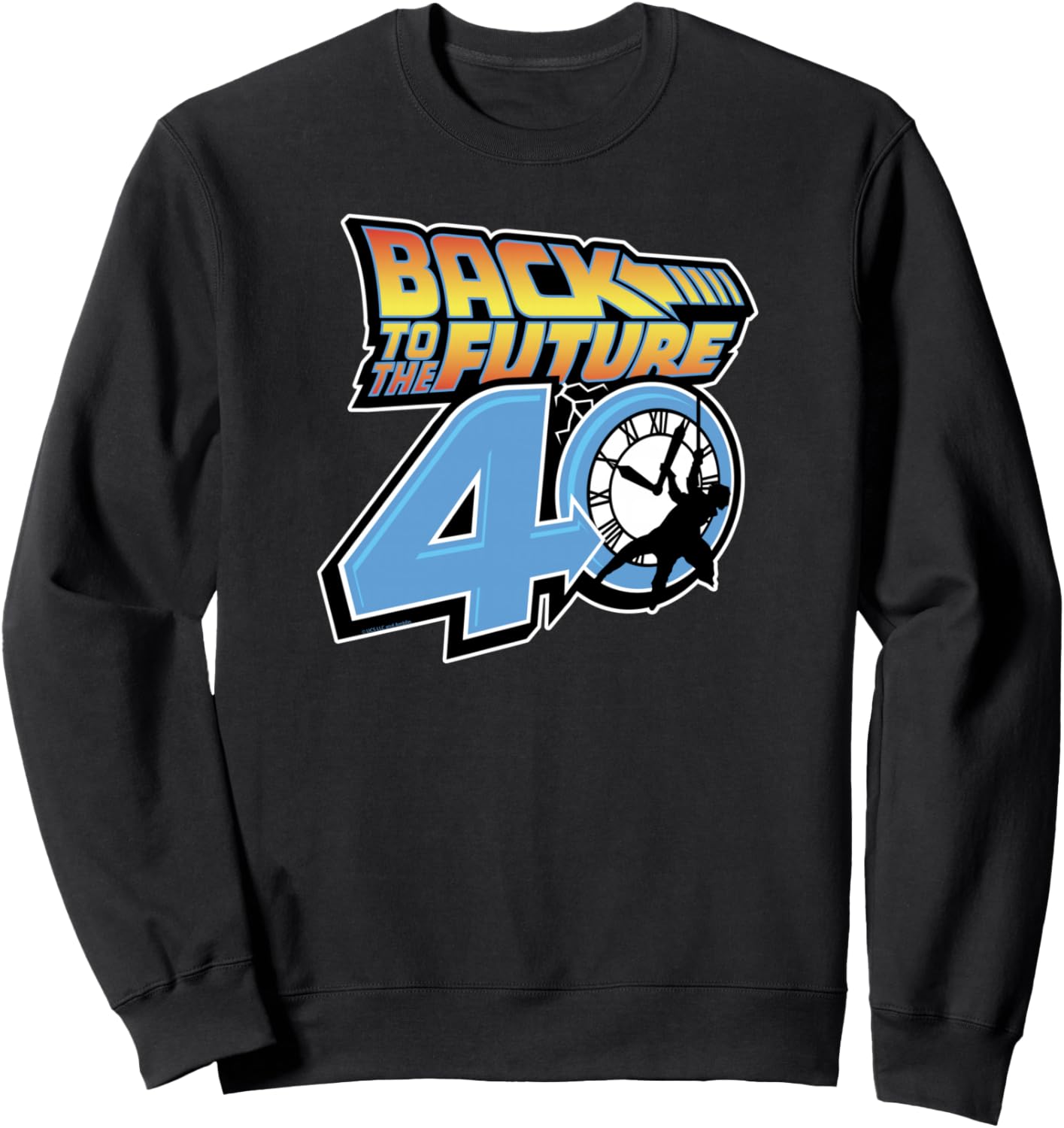 Back To The Future 40th Anniversary Clock Tower Logo Sweatshirt