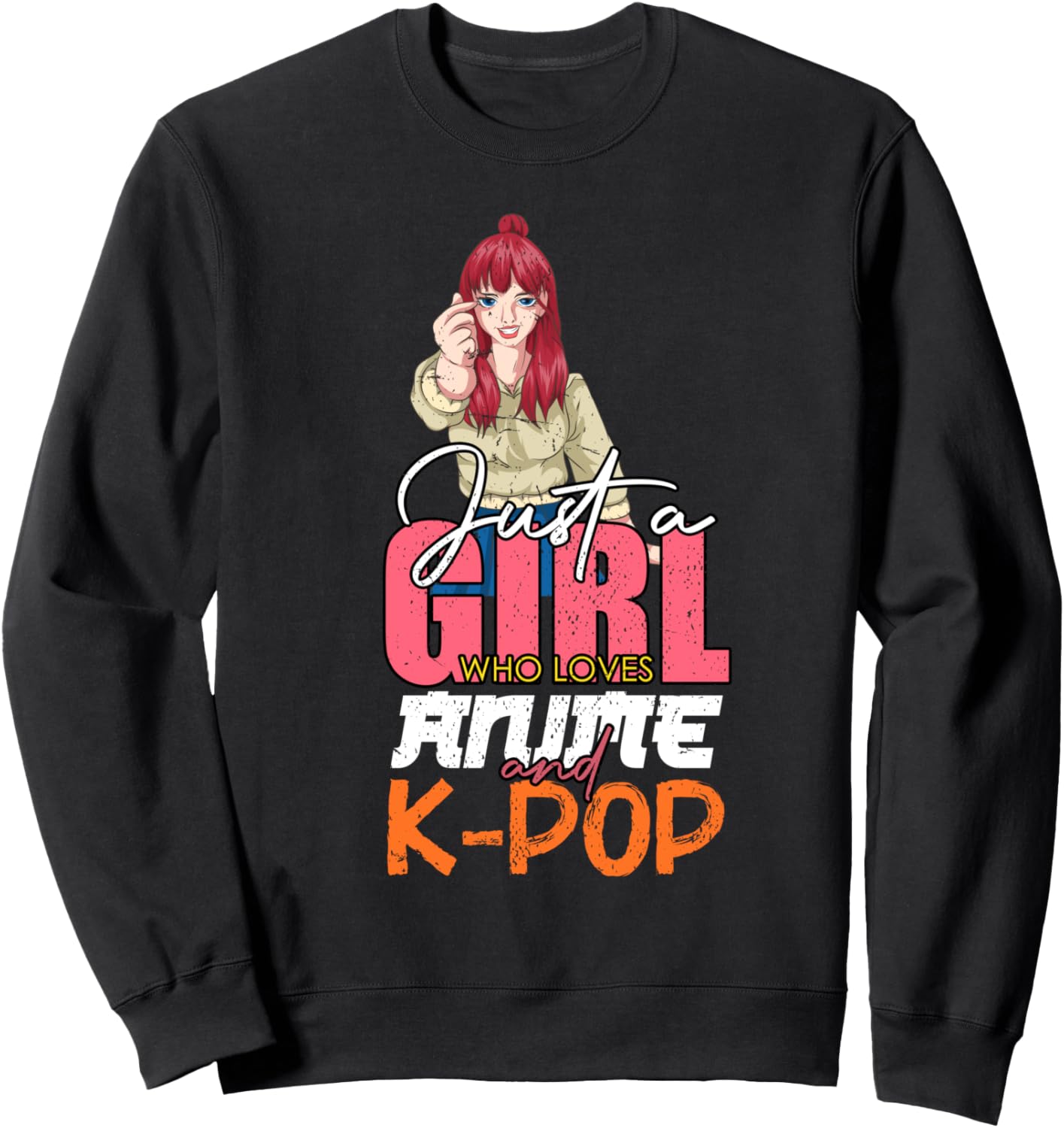 Otaku Girls Kpop Women Korean Culture Manga Kawaii Anime Sweatshirt