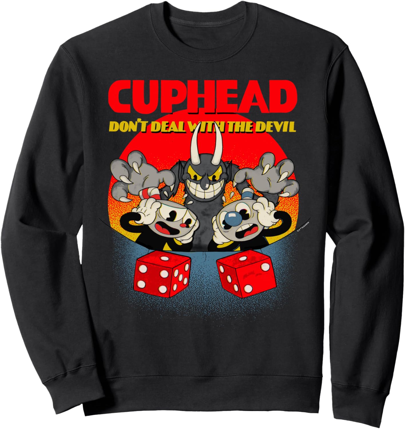 Cuphead And Mugman Devil's Dice Video Game Sweatshirt