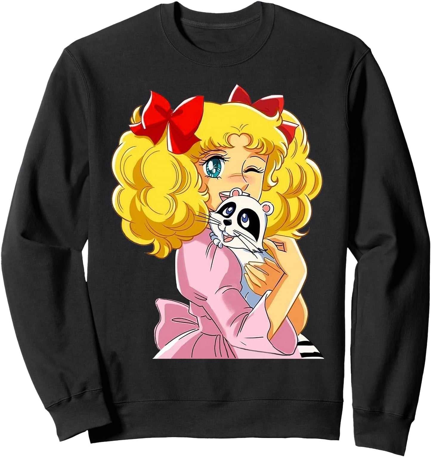 Candy Candy and raccoon Retro Japanese Vintage 80s Anime Sweatshirt