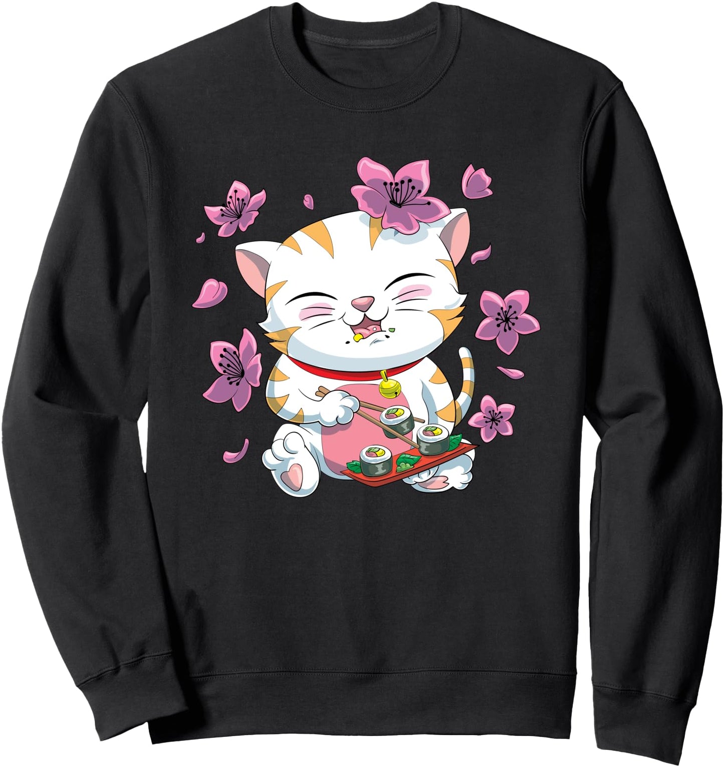 Japanese Cat Sushi Sweatshirt