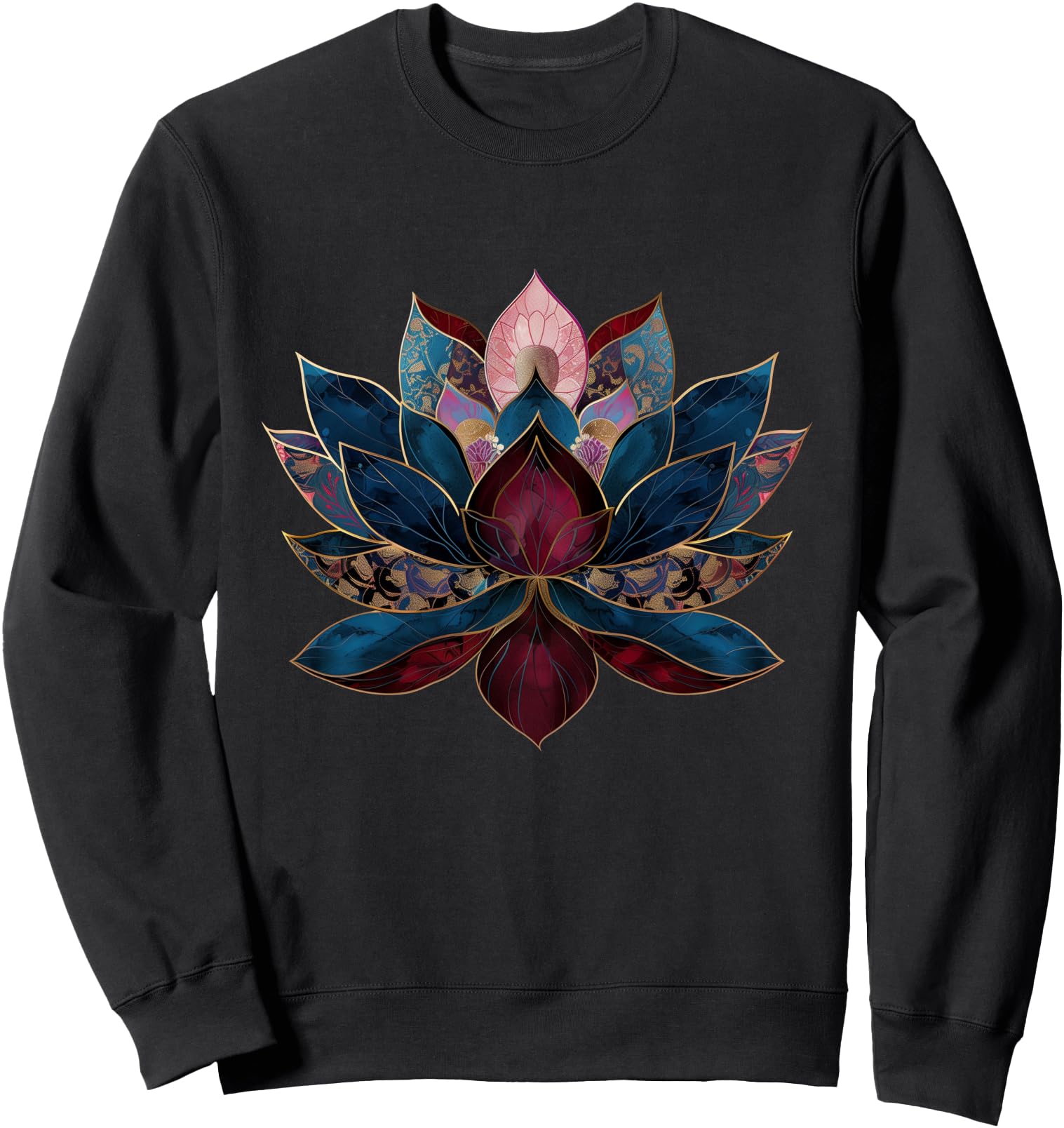 Lotus Flower Vintage Japanese Zen Buddhism Yoga Sweatshirt