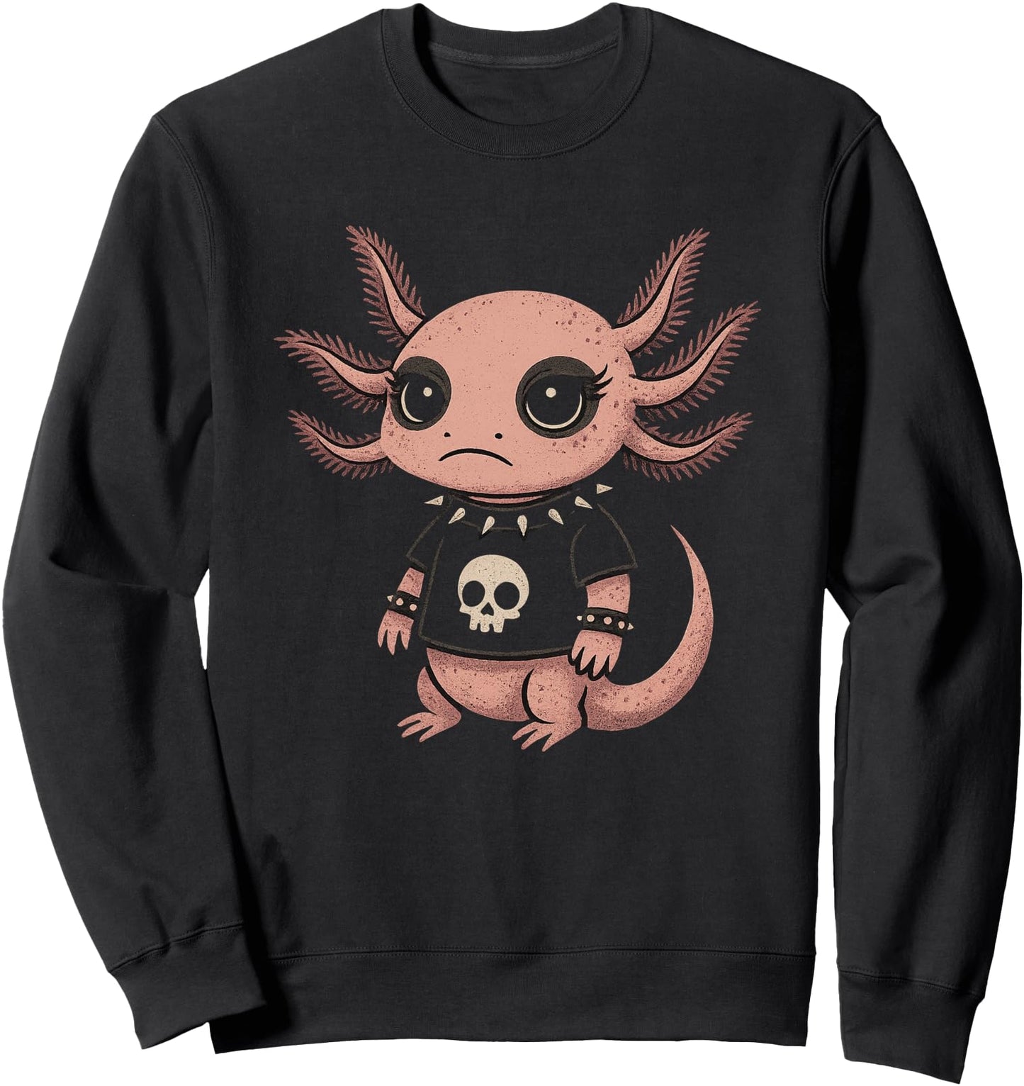 Womens Goth Goth Girls Emo Girl Gothic Emo Axolotl Sweatshirt