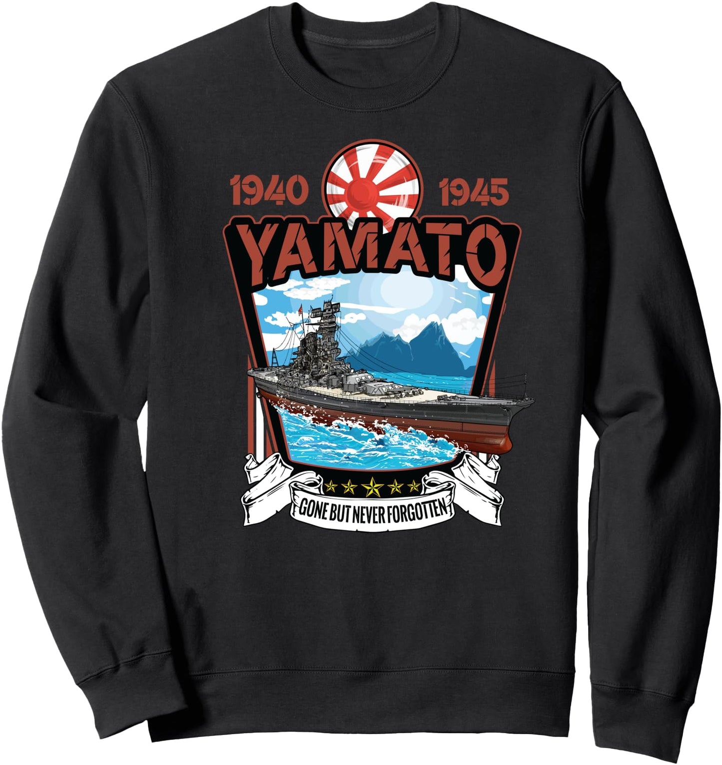 World War 2 Military Japanese Battleship Yamato Sweatshirt