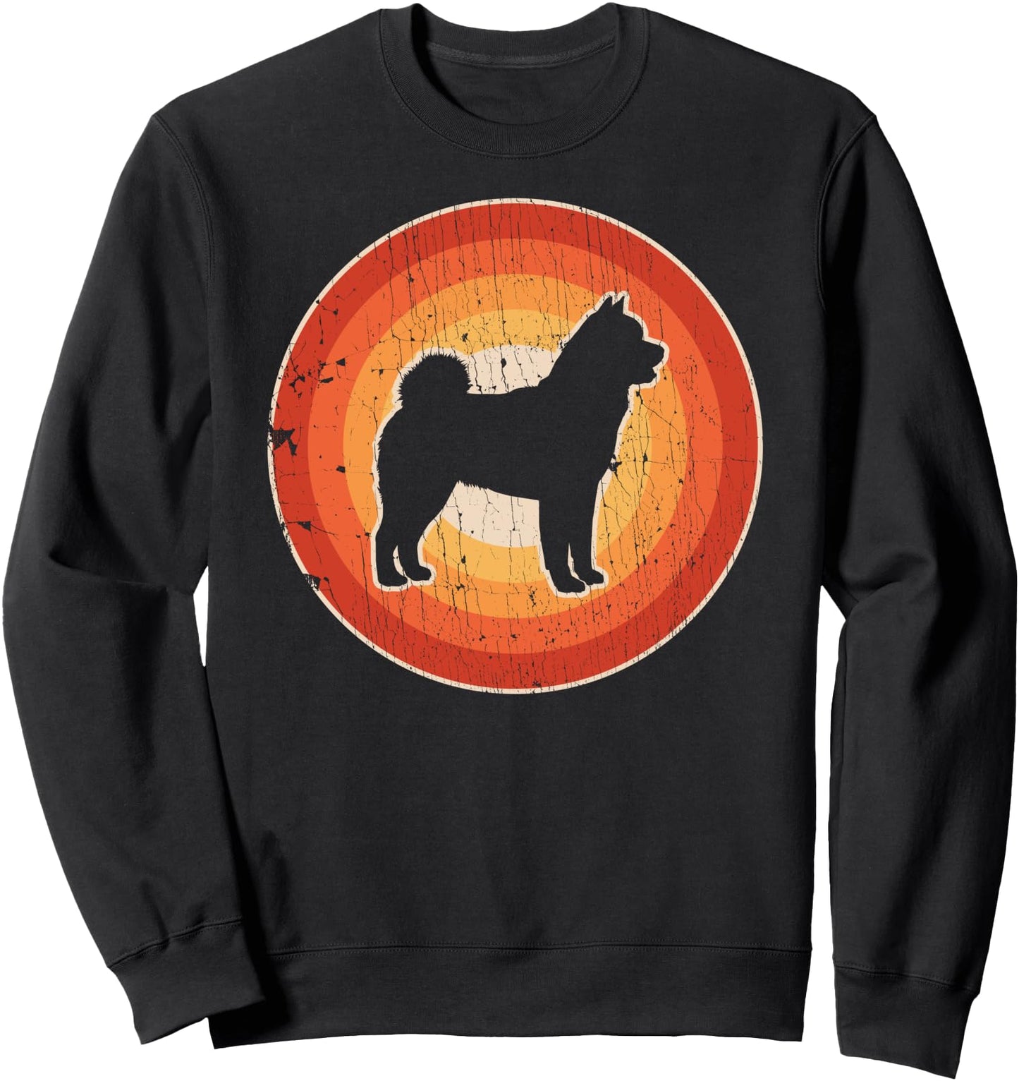 Akita Inu Retro Vintage 60s 70s Sunset Japanese Dog Lovers Sweatshirt