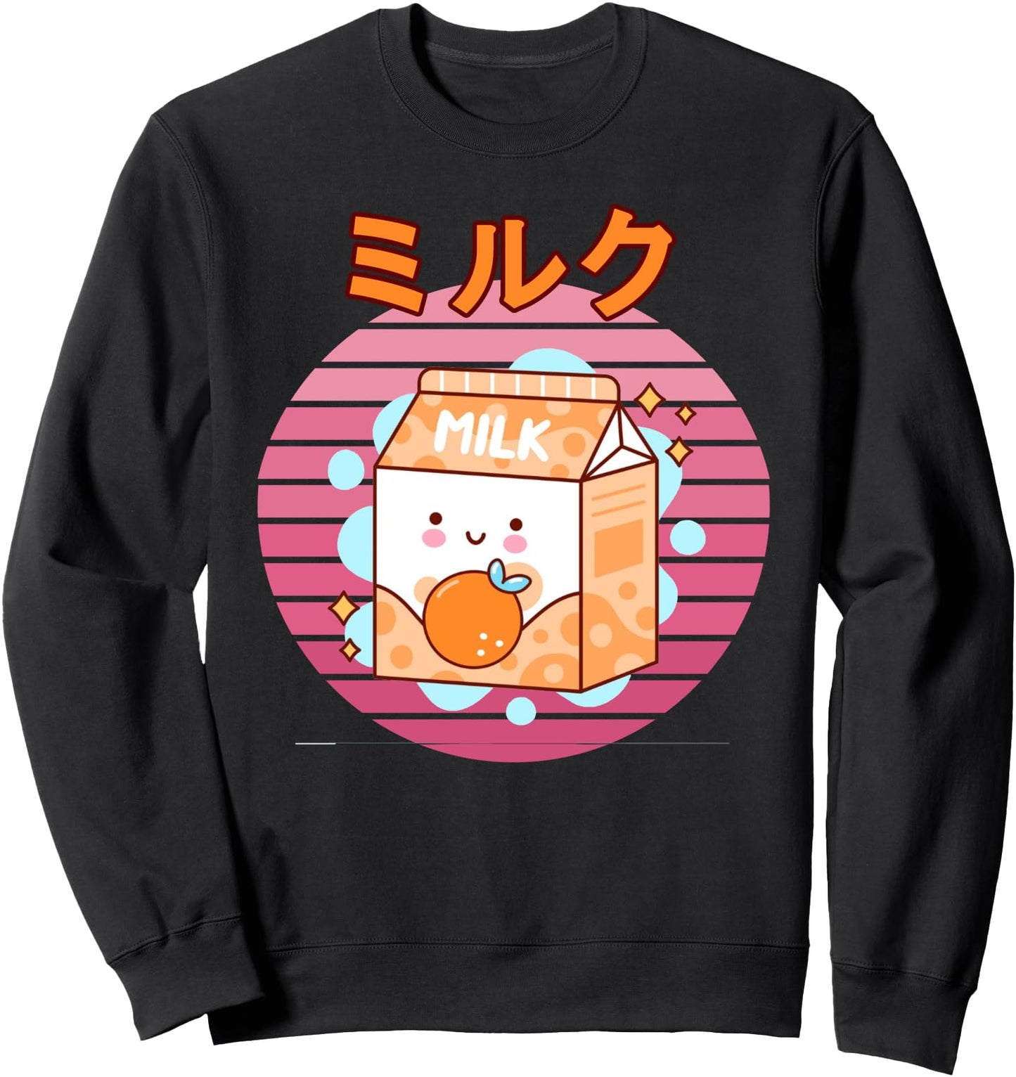 Cute Kawaii Orange Milk Japanese Anime Otaku Juice Sweatshirt