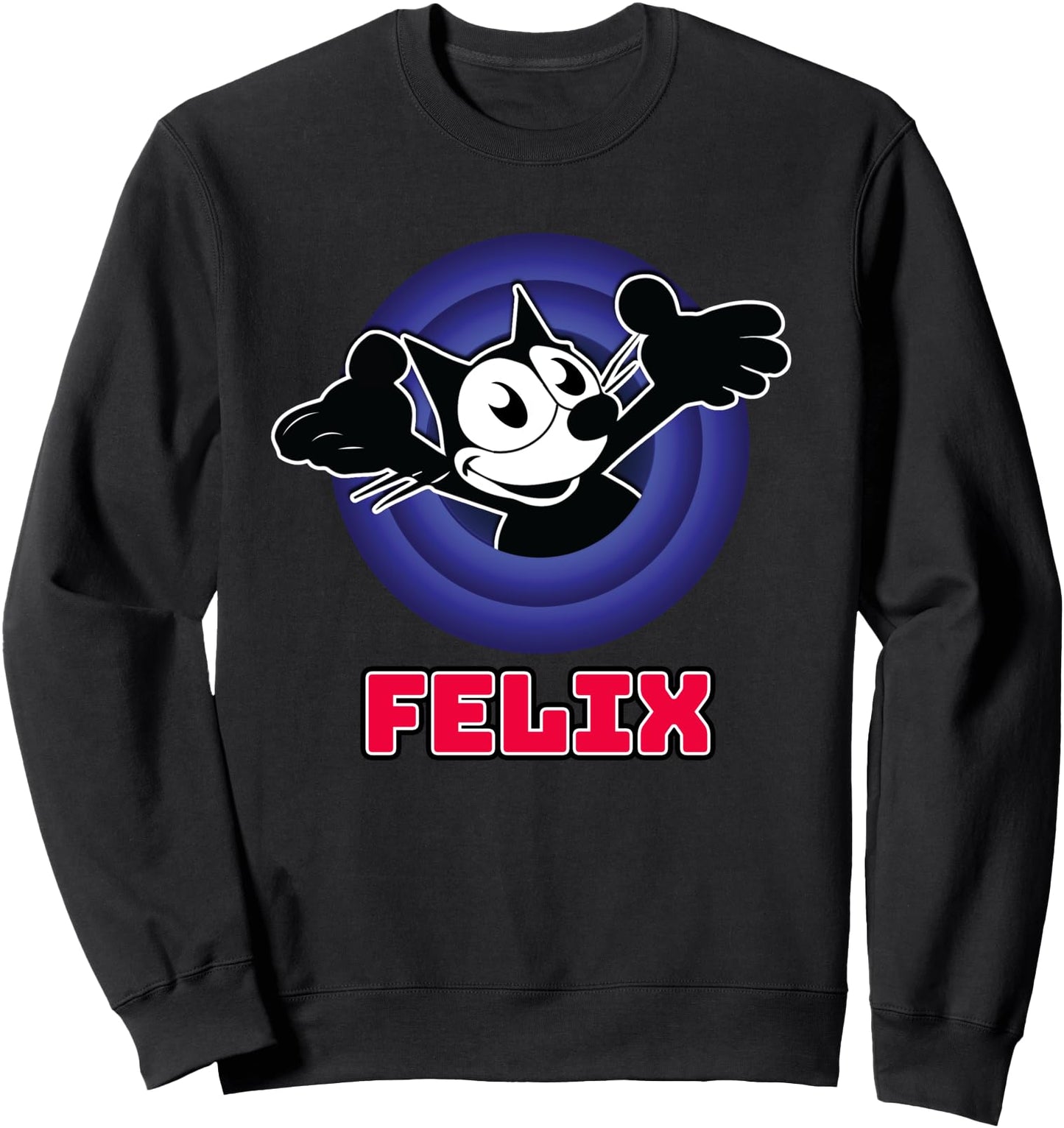 Felix Super Retro Cartoon Cat Vintage TV Circle Joyful Sweatshirt