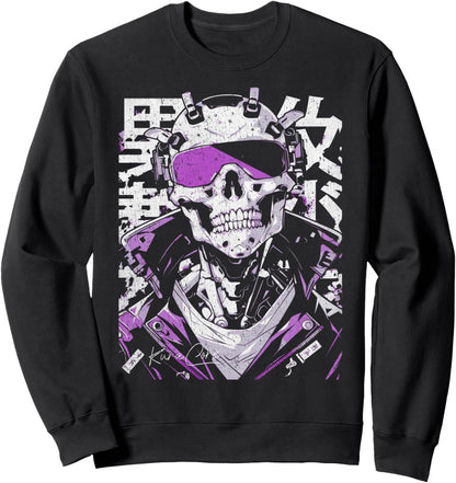Japanese Streetwear Cyberpunk Y2K Retro Techwear Manga Anime Sweatshirt