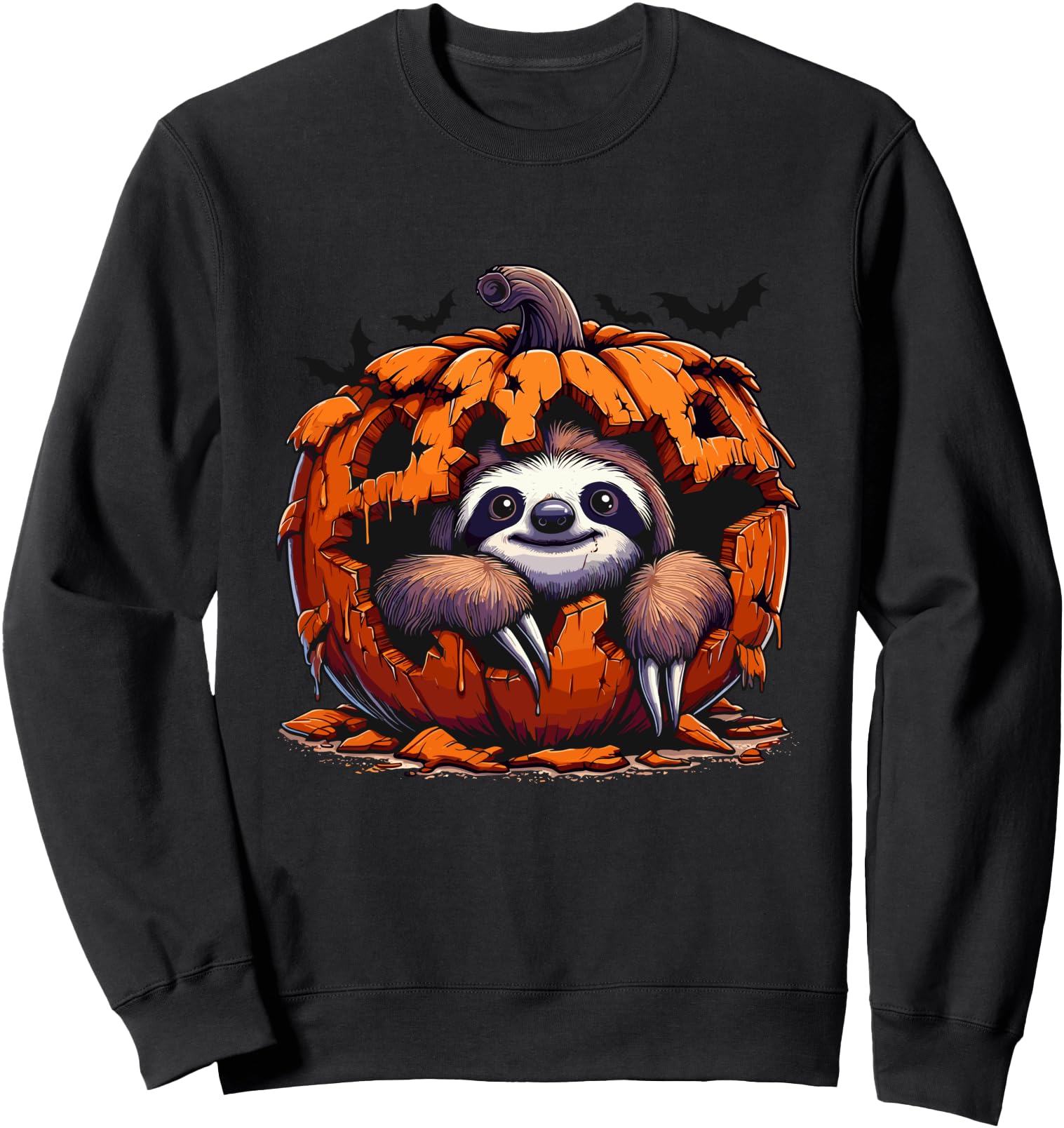 Sloth Halloween Pumpkin Cute Animal Fall Halloween Sweatshirt