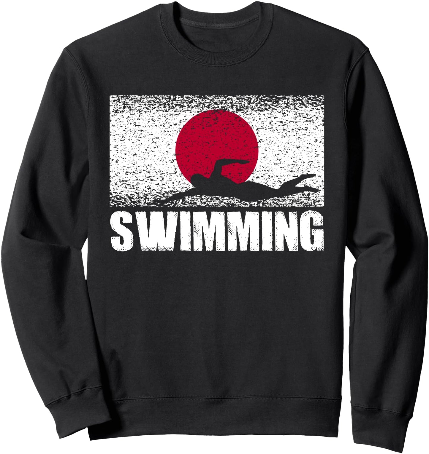 Swimming Sport, Japan Flag, Japanese Swimmer Sweatshirt